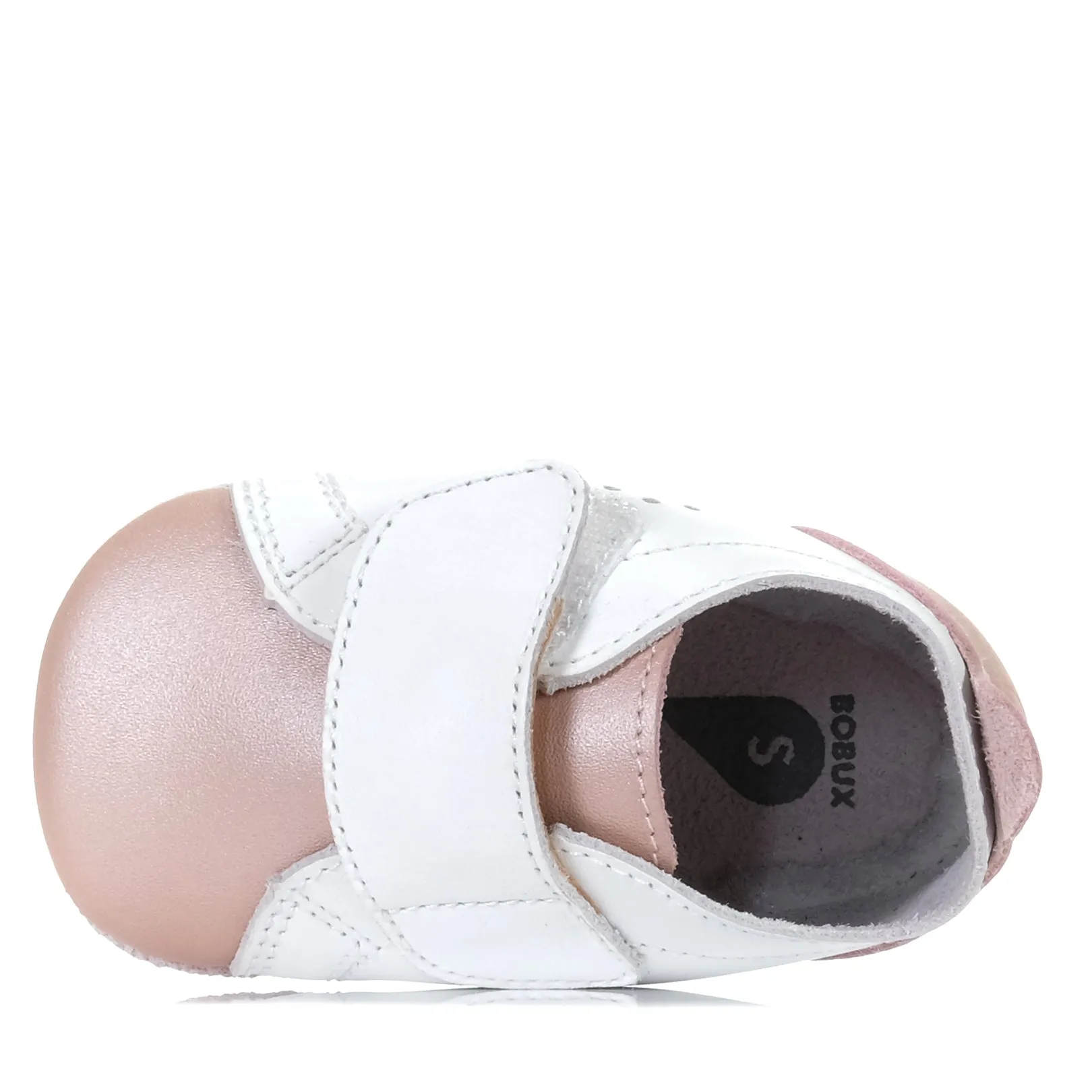 Bobux Soft Sole Grass Court White/Dusk Pearl Shoes_Bobux