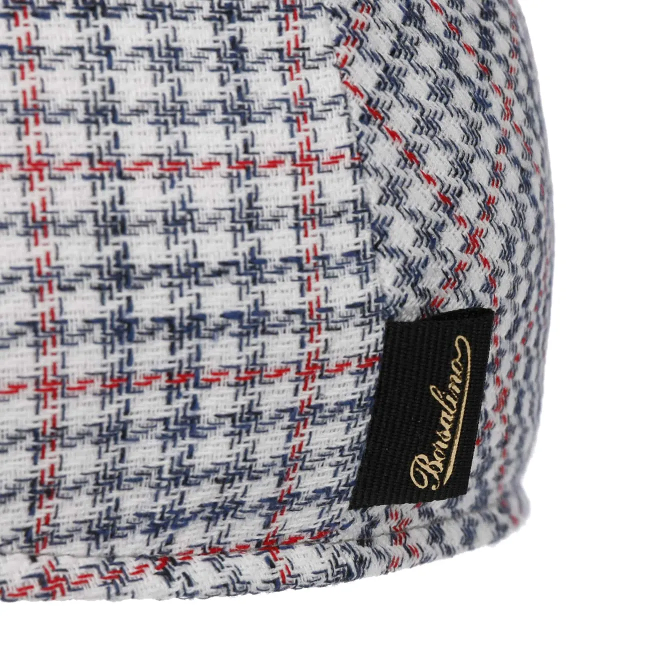 Borsalino Hats Summer Houndstooth Flat Cap by Borsalino