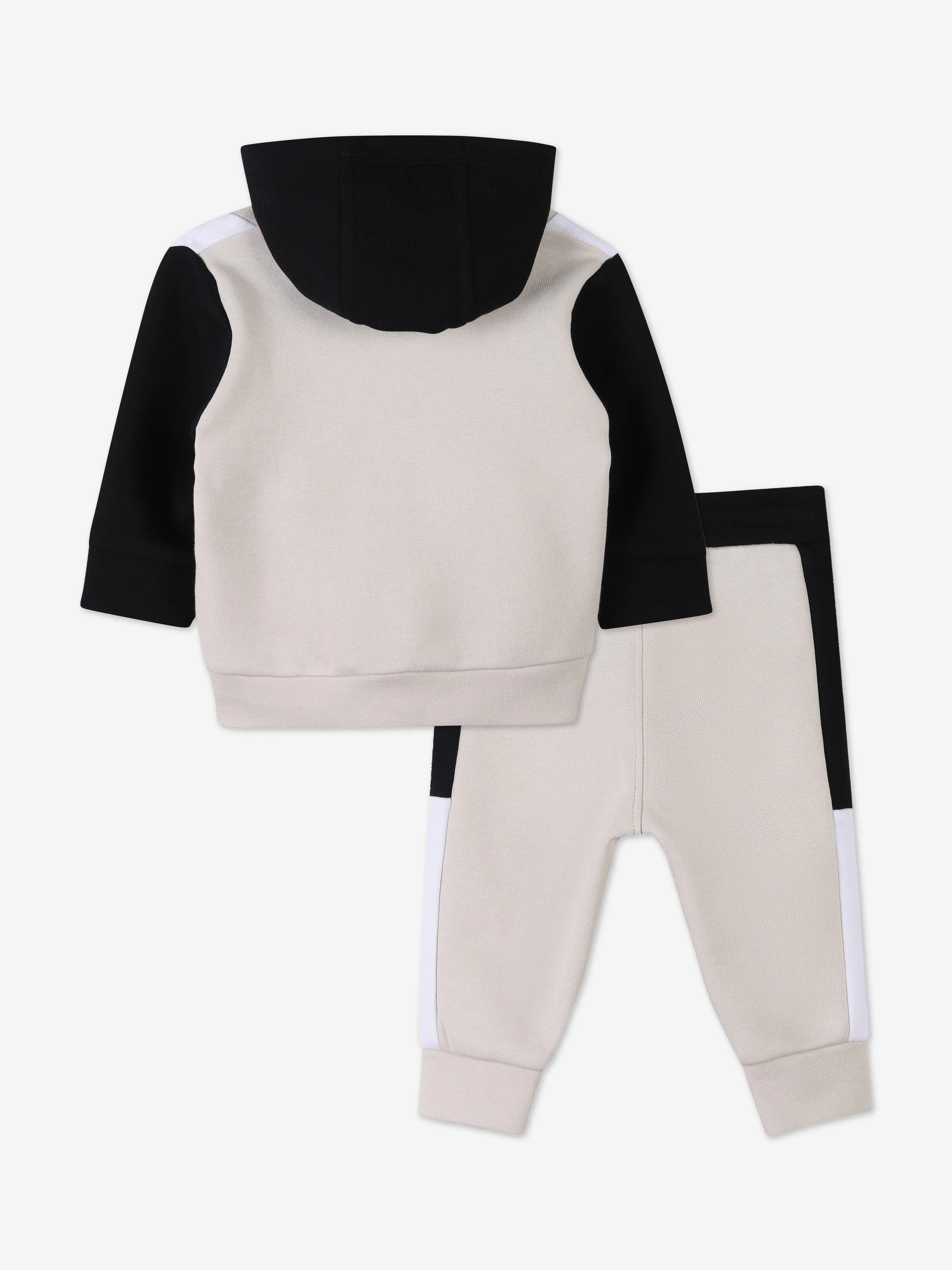 BOSS Baby Boys Colourblock Tracksuit in Beige