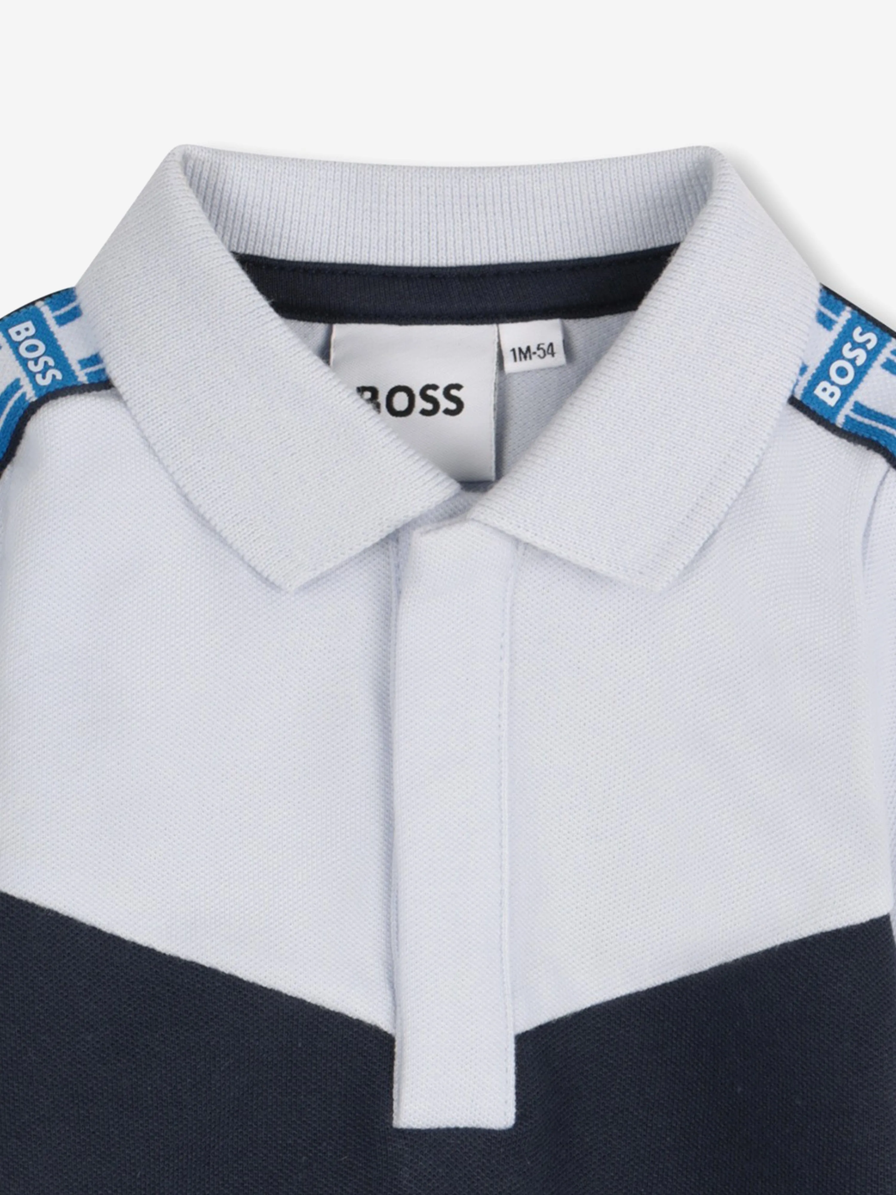 BOSS Baby Boys Logo Polo Shirt in Blue