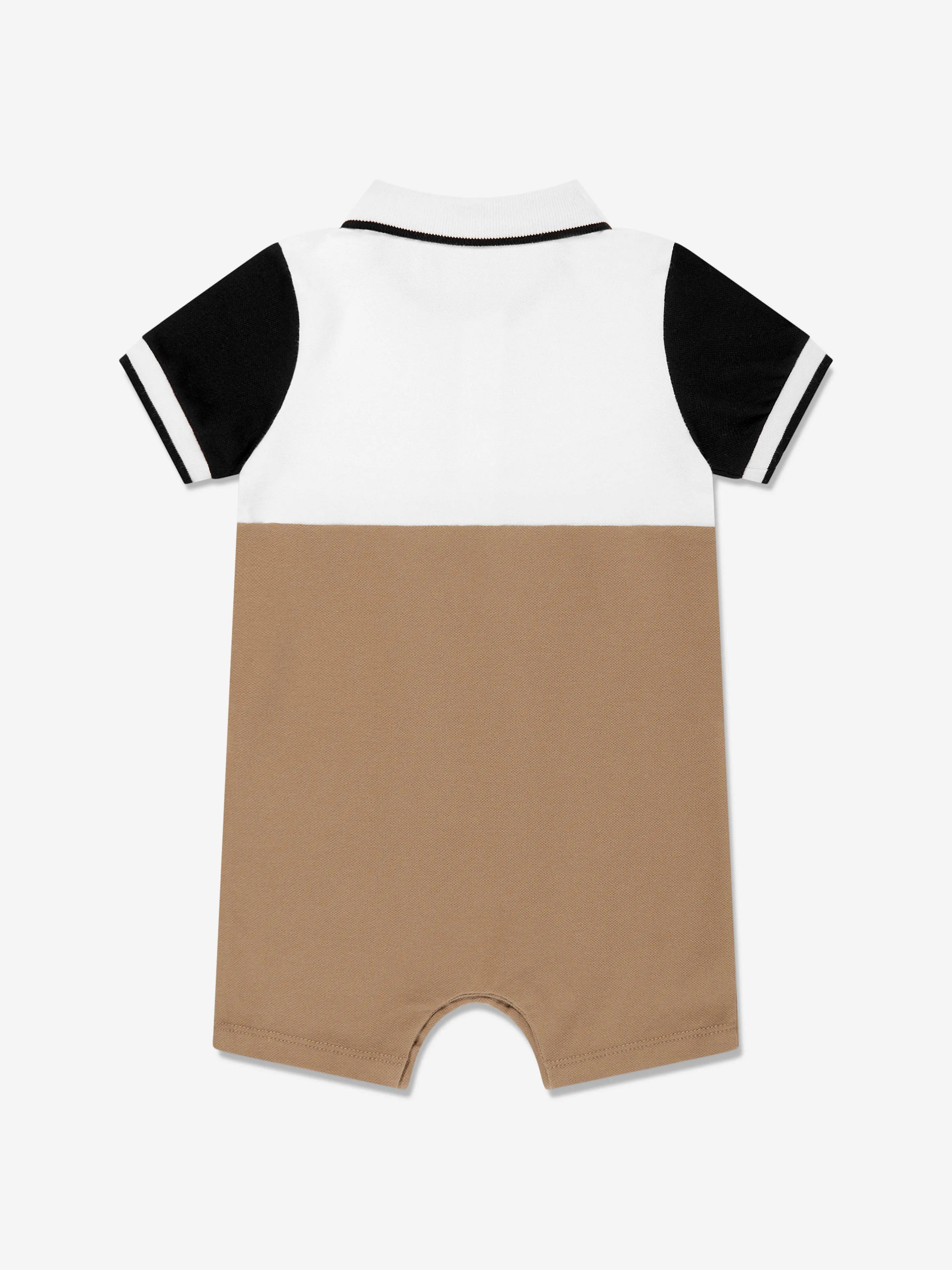 BOSS Baby Boys Logo Print Romper in Brown