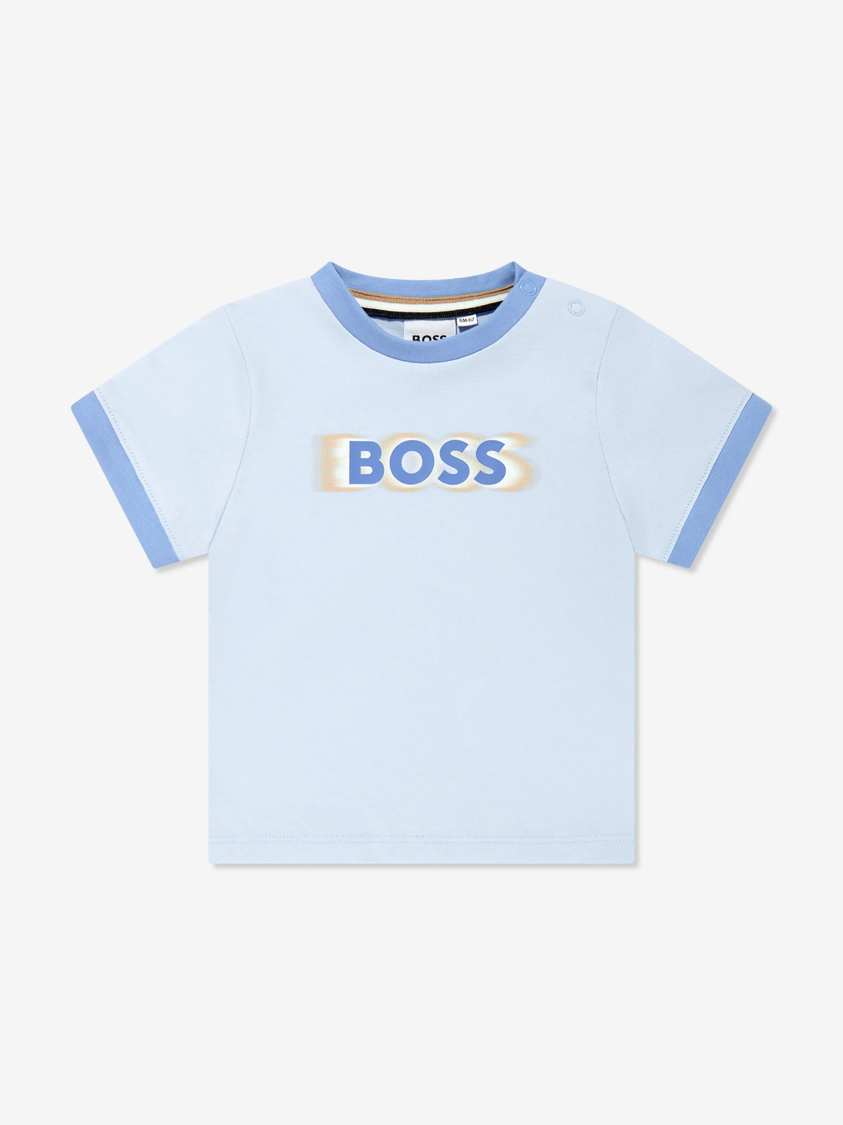 BOSS Baby Boys Logo Print T-Shirt in Navy
