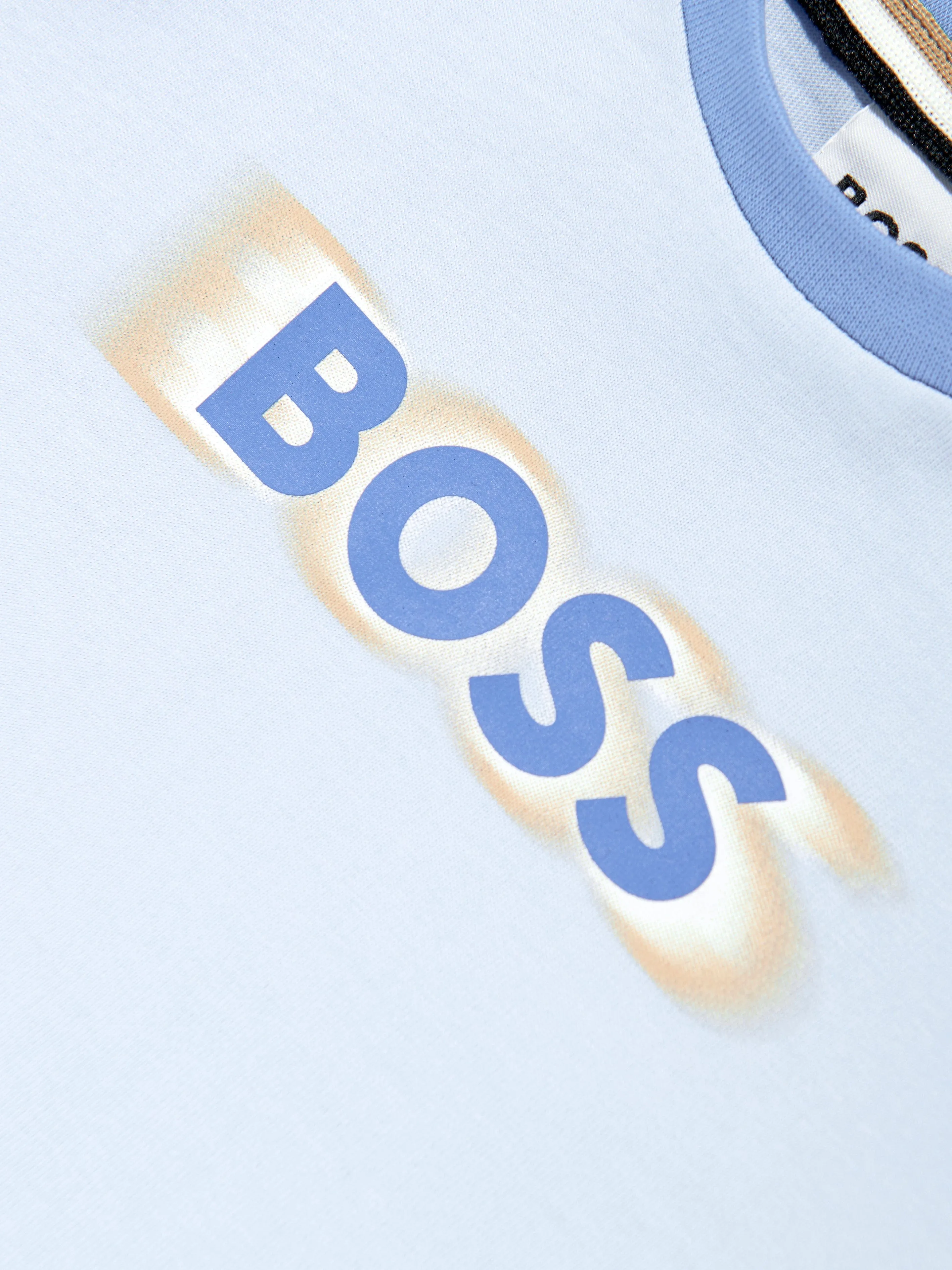 BOSS Baby Boys Logo Print T-Shirt in Navy