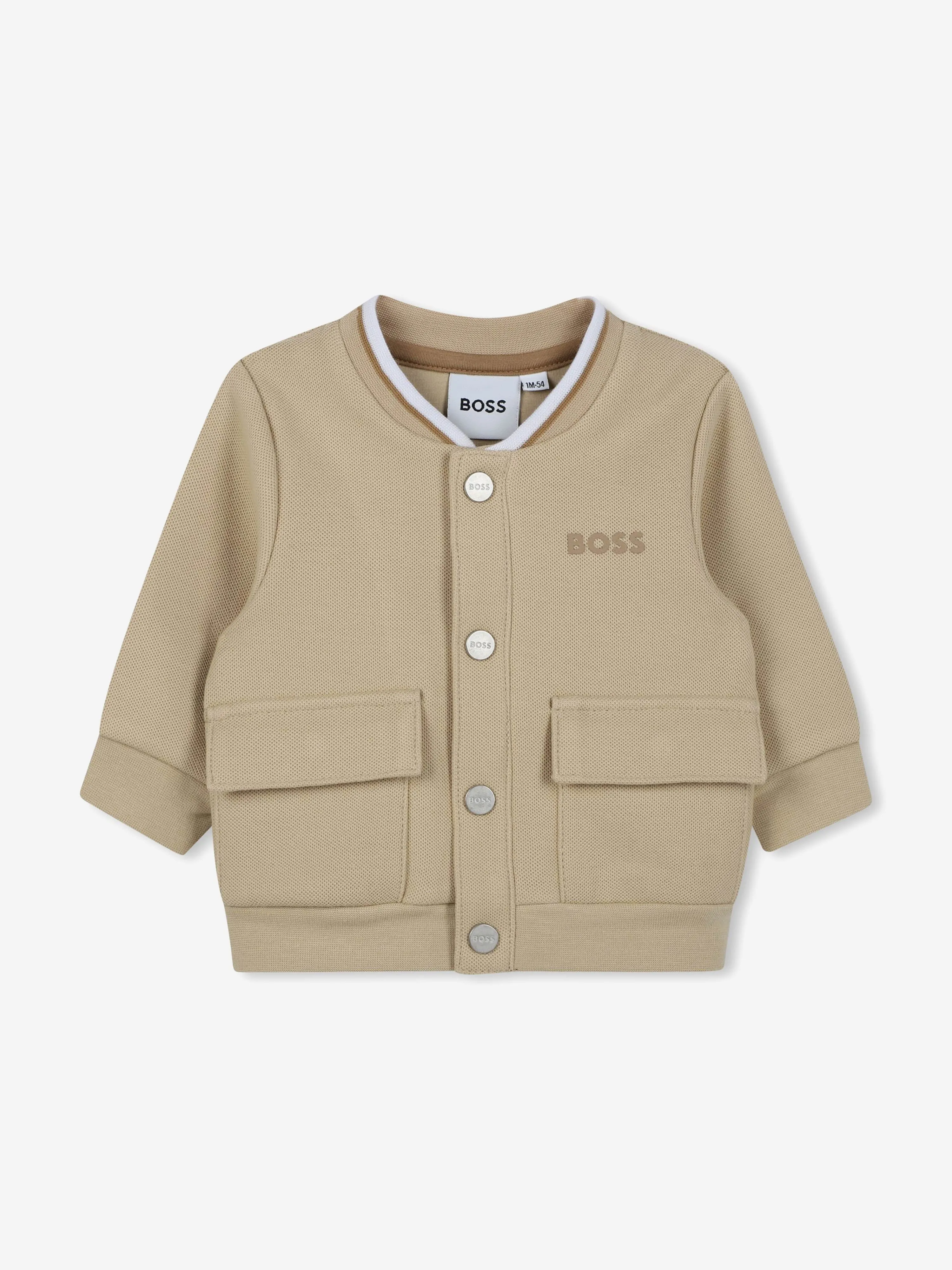 BOSS Baby Boys Tracksuit Set in Beige