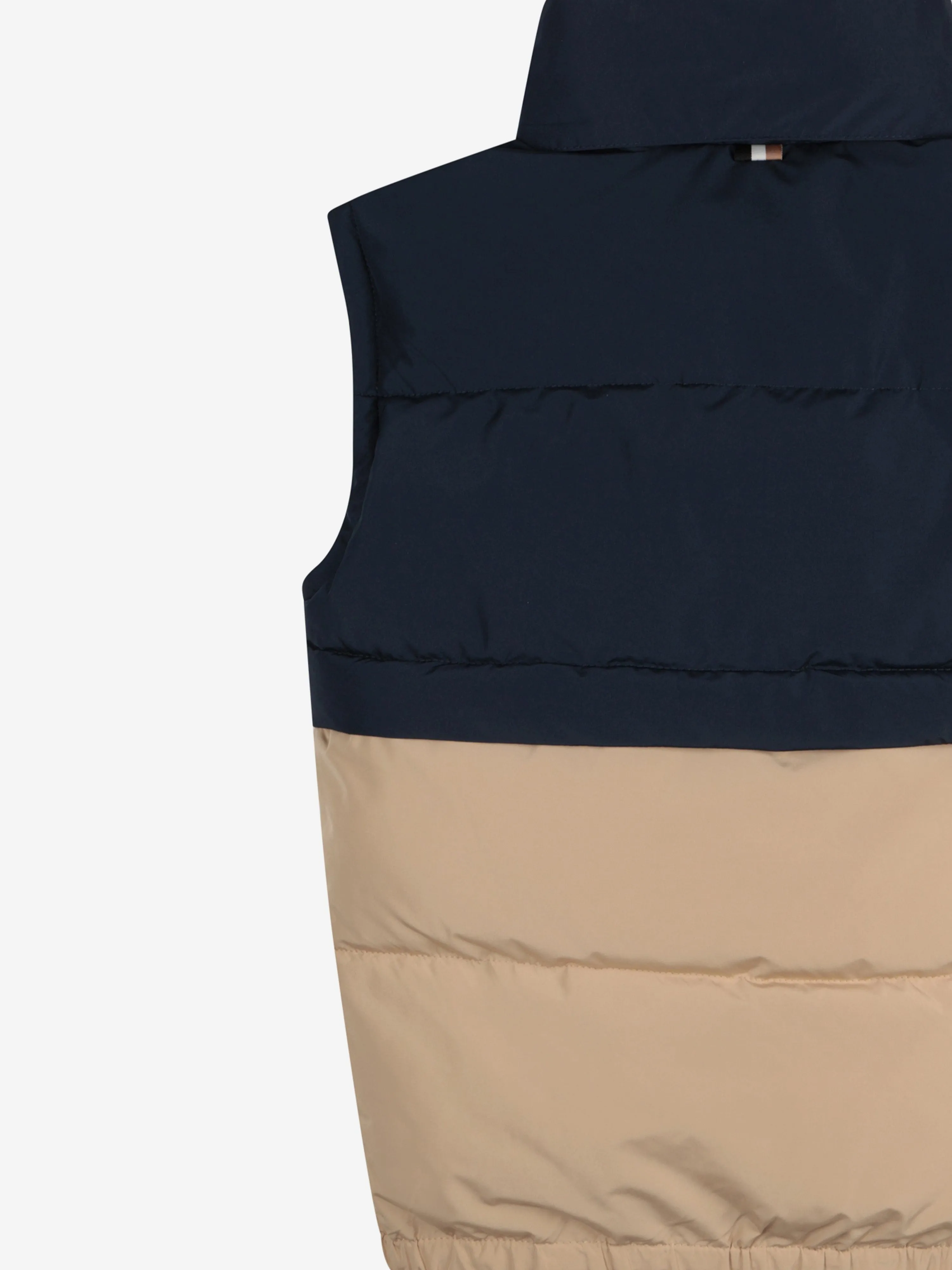 BOSS Boys Down Colourblock Gilet in Navy