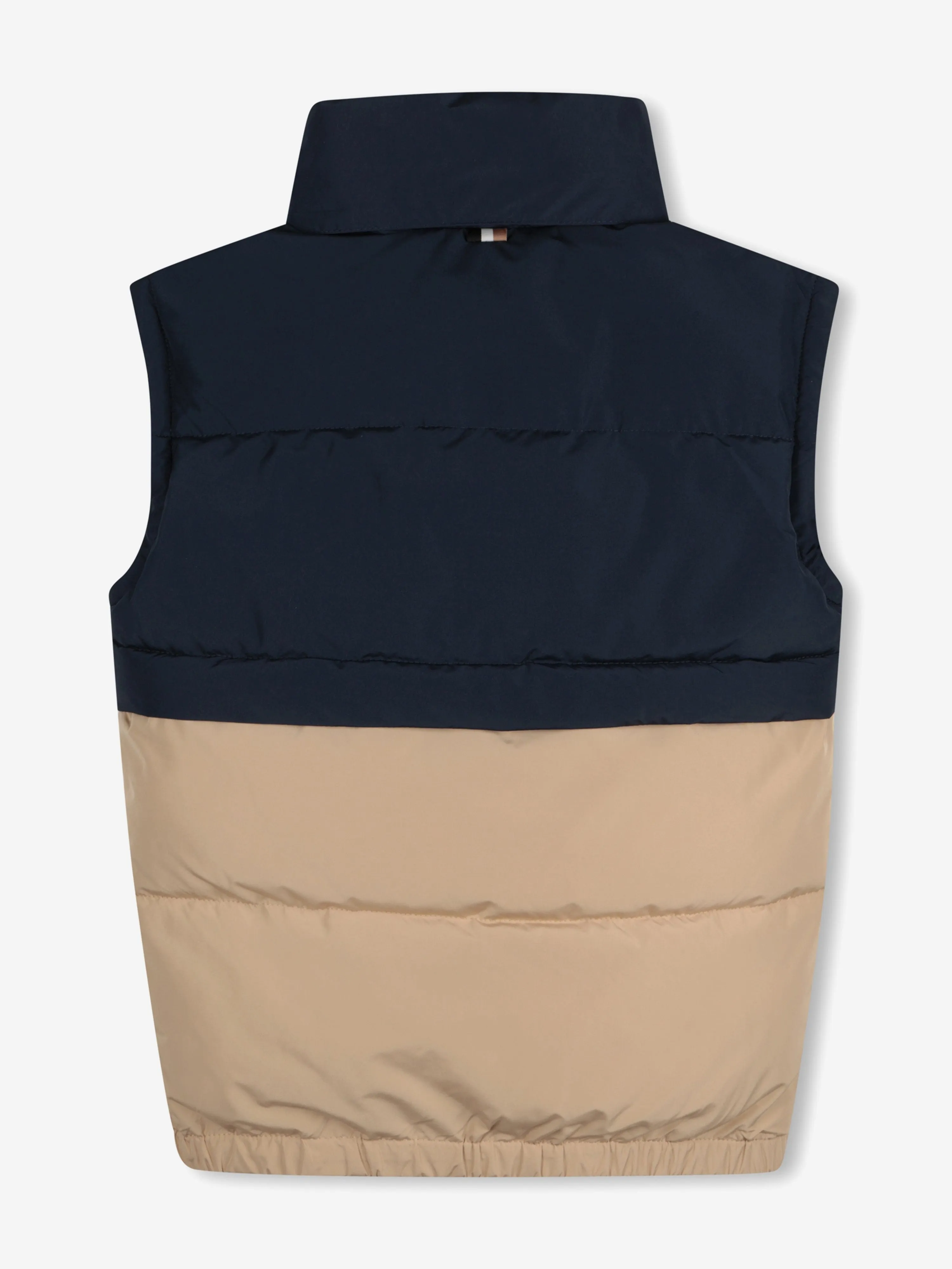 BOSS Boys Down Colourblock Gilet in Navy
