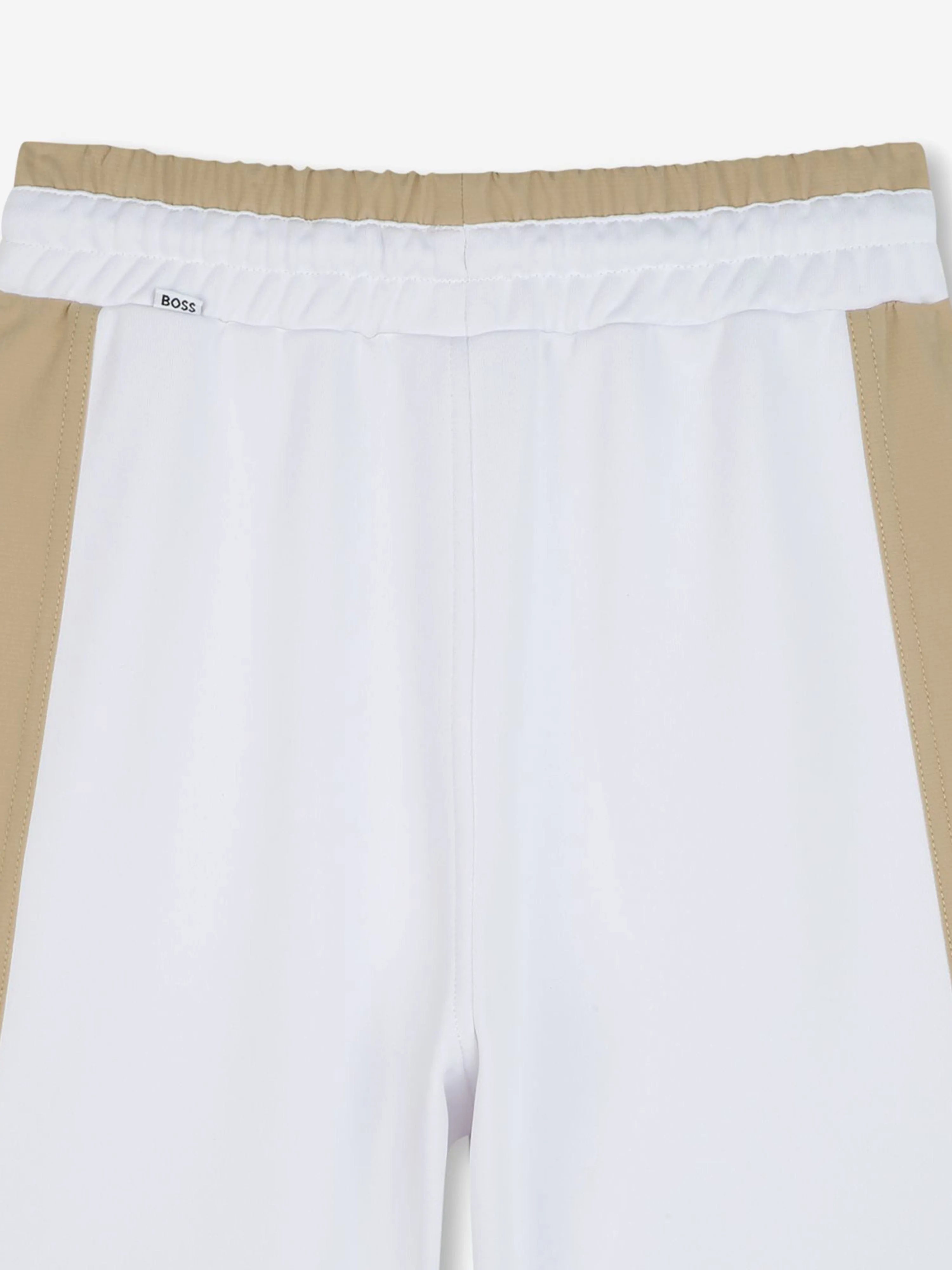 BOSS Boys Logo Bermuda Shorts in White