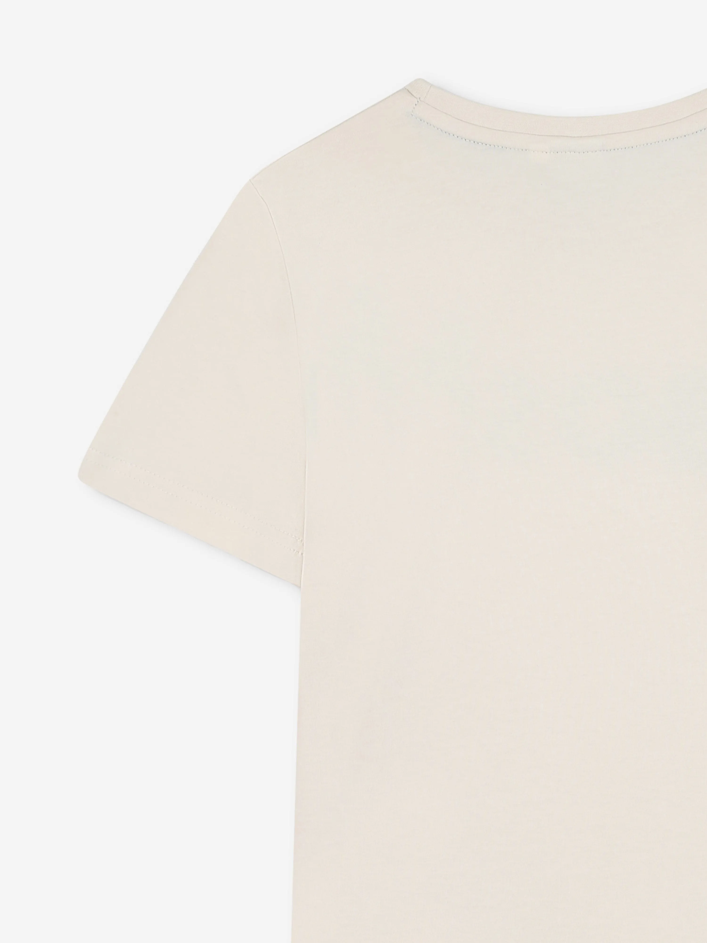 BOSS Boys Logo Print T-Shirt in Beige