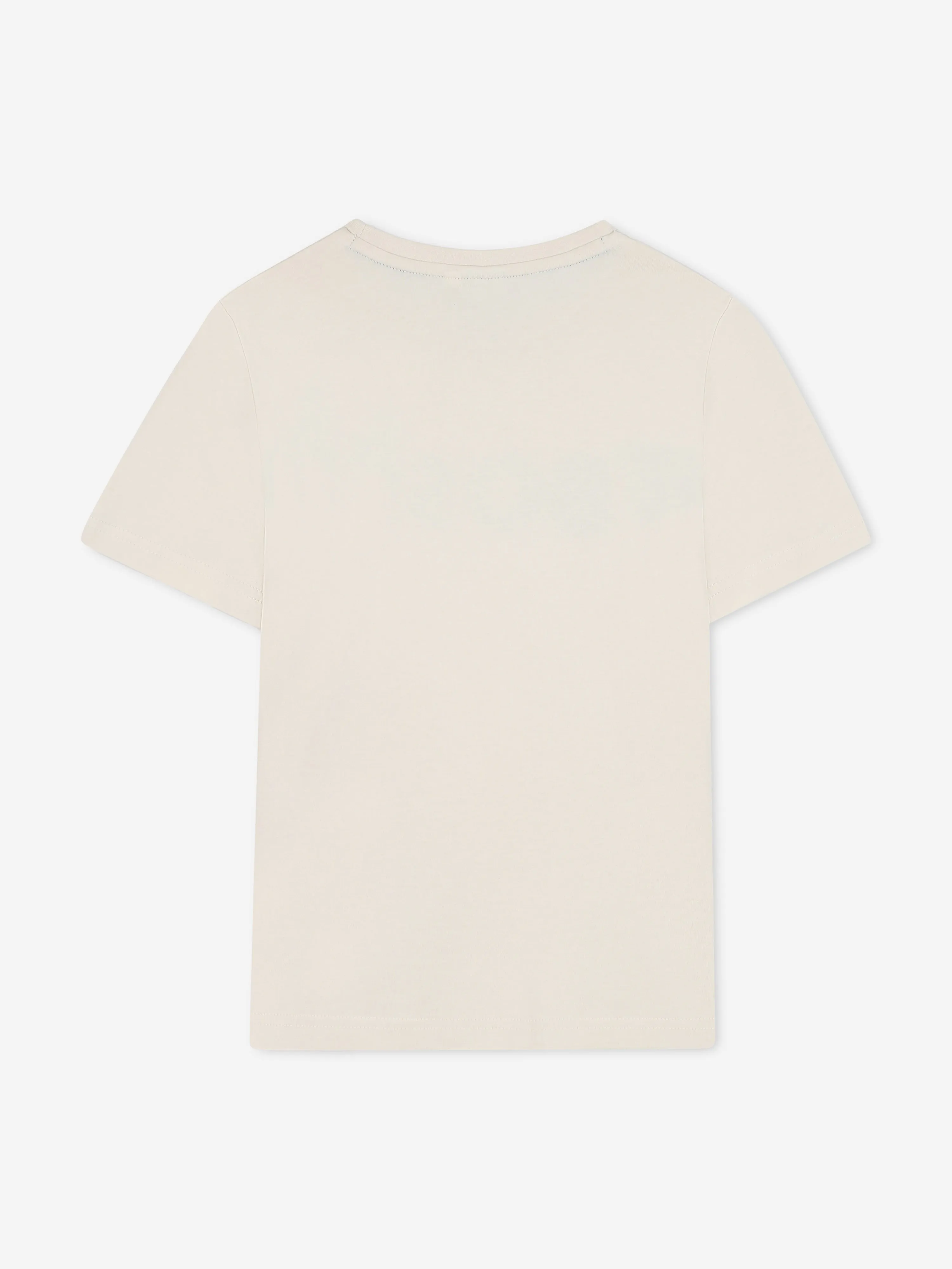BOSS Boys Logo Print T-Shirt in Beige