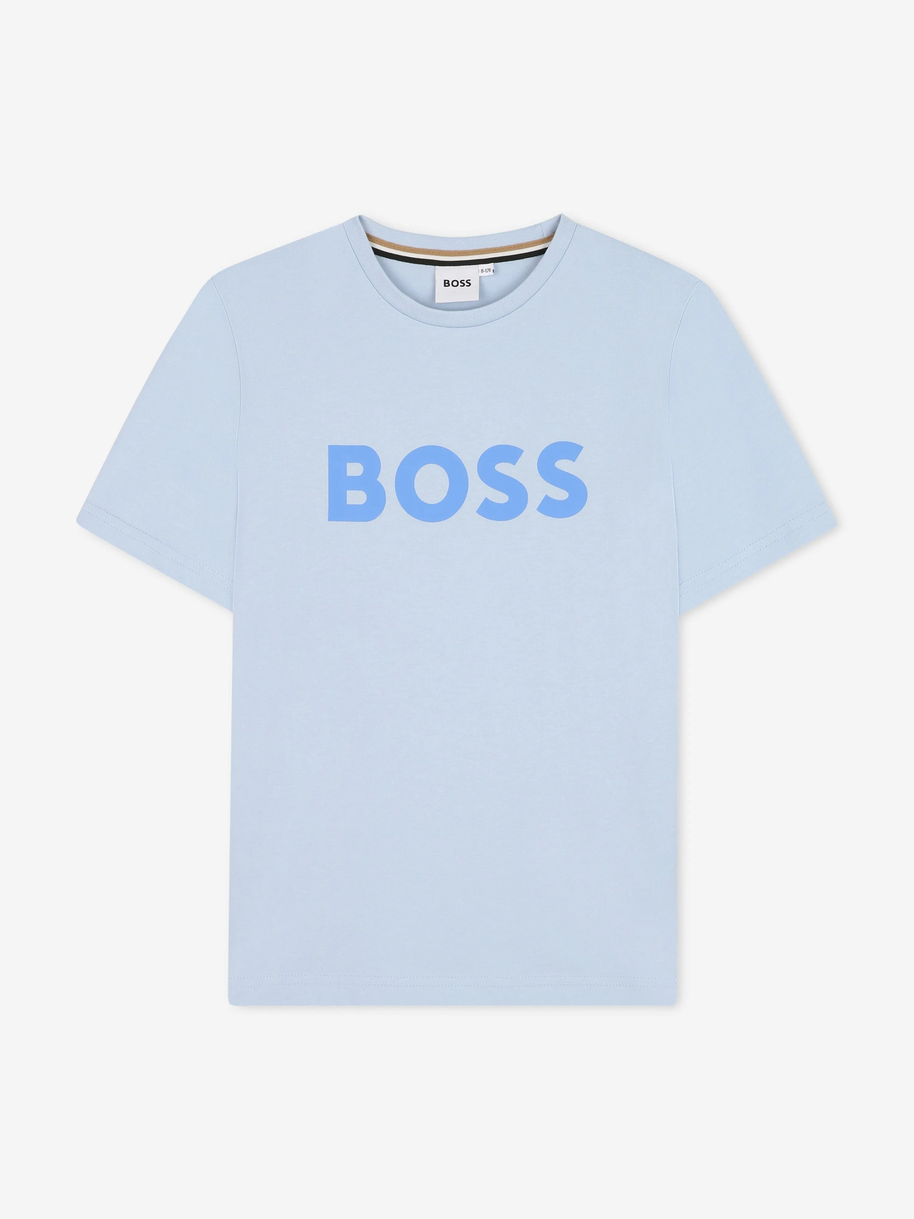 BOSS Boys Logo Print T-Shirt in Blue