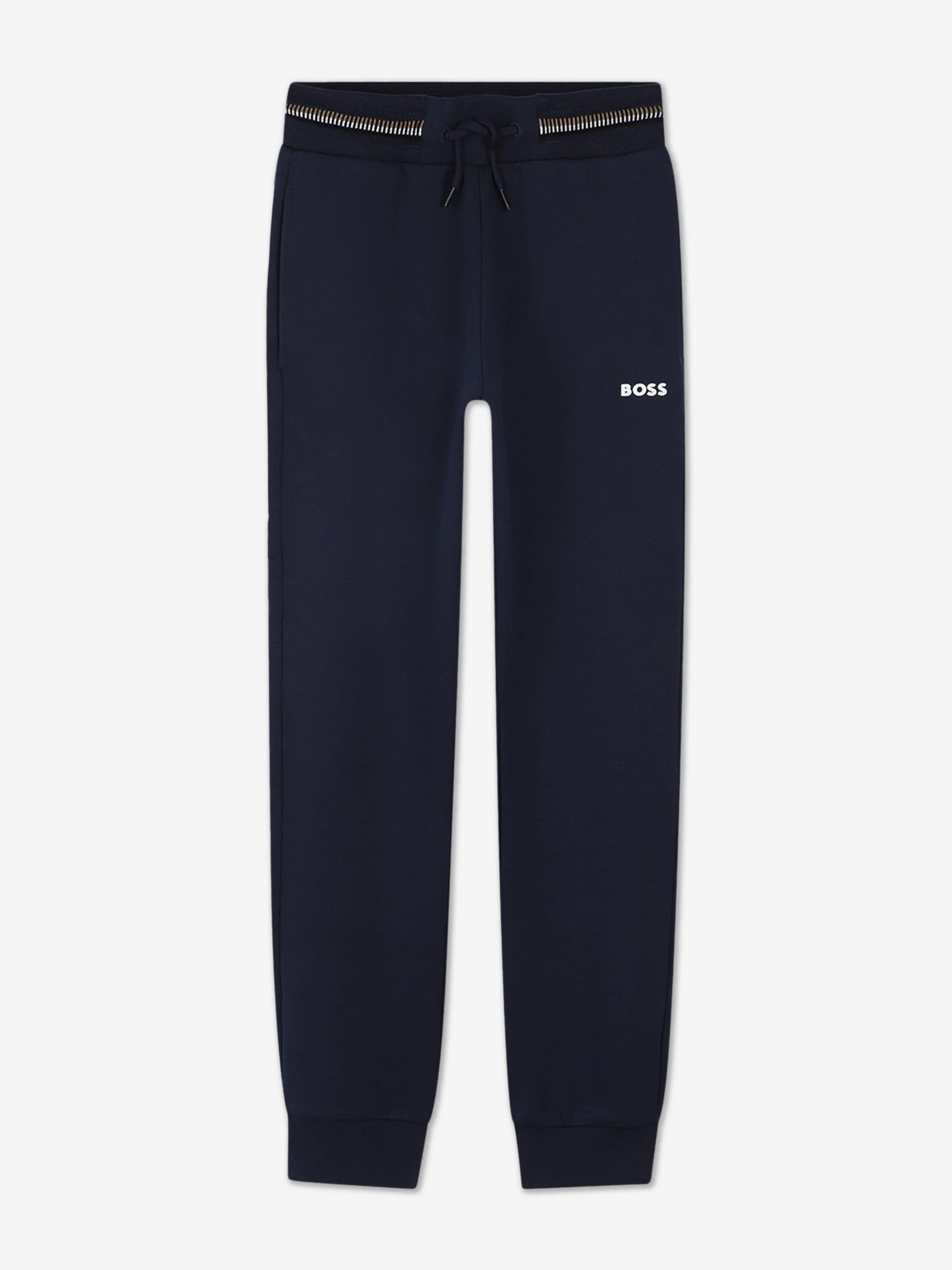 BOSS Boys Logo Print Tracksuit in Navy