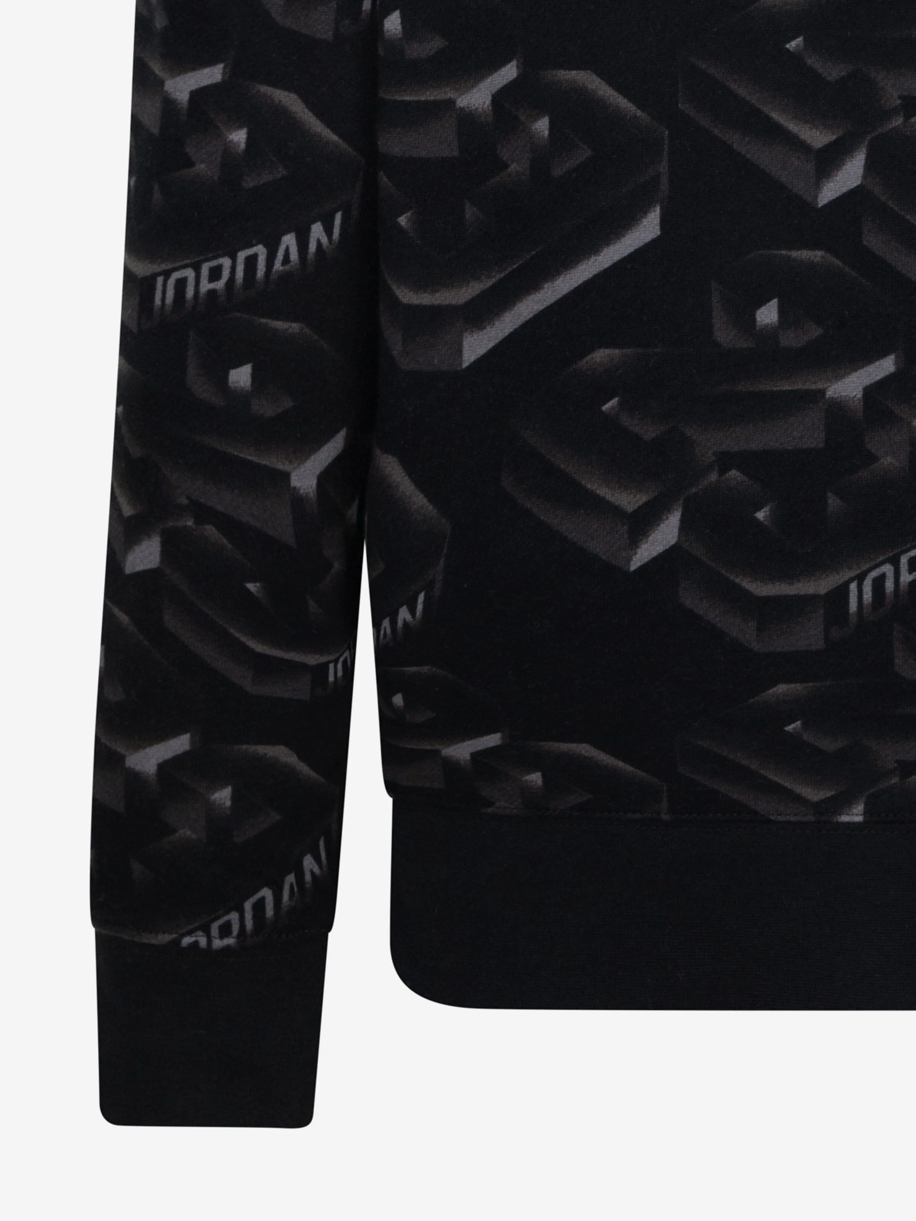 Boys 23 Fade Away Hoodie in Black