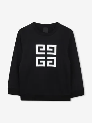 Boys 4G Logo Sweatshirt in Black