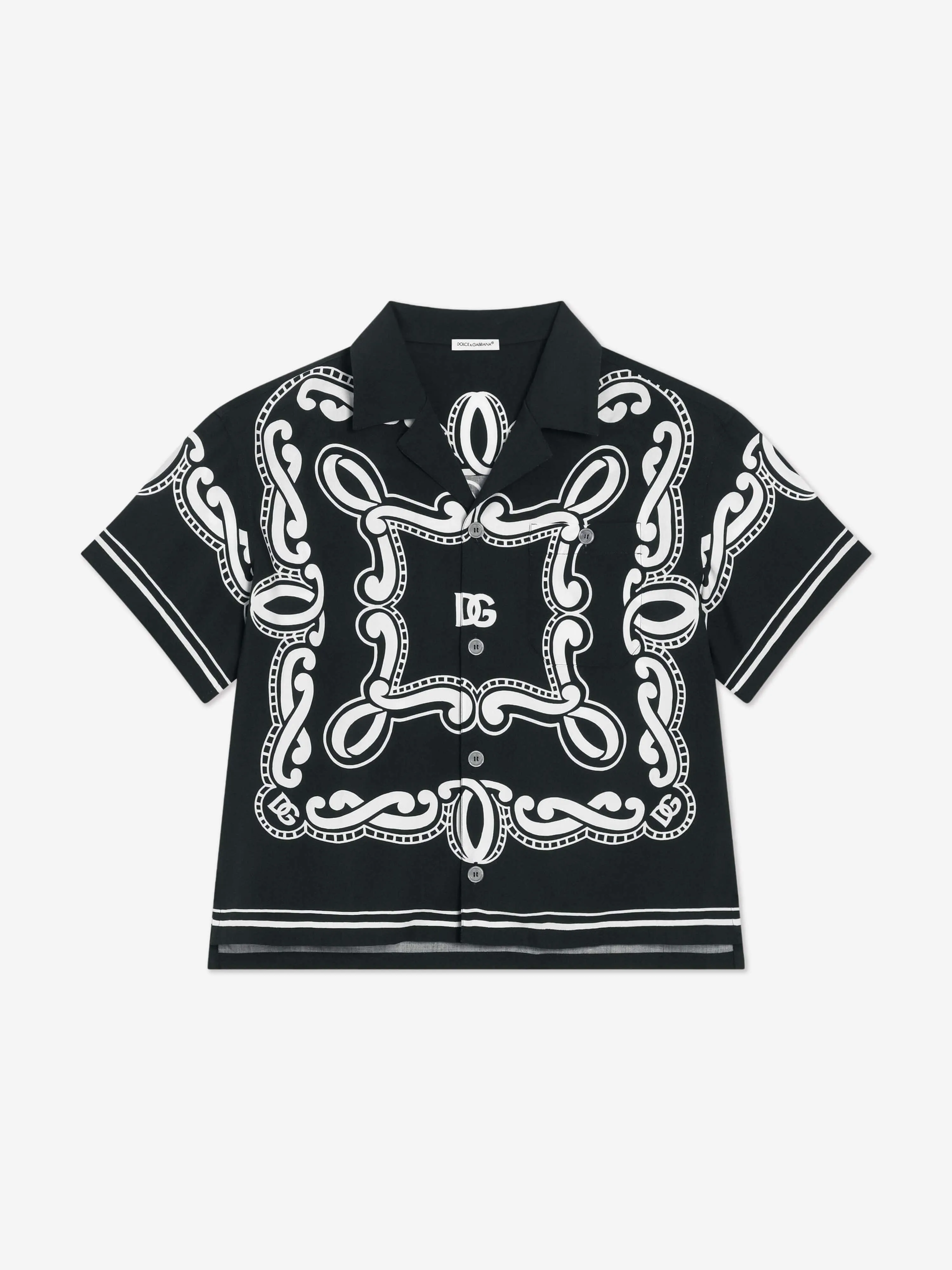 Boys Bandana Print Shirt in Black