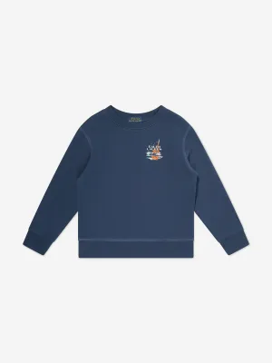 Boys Branded Sweatshirt in Navy