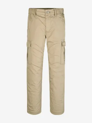 Boys Cargo Trousers in Beige