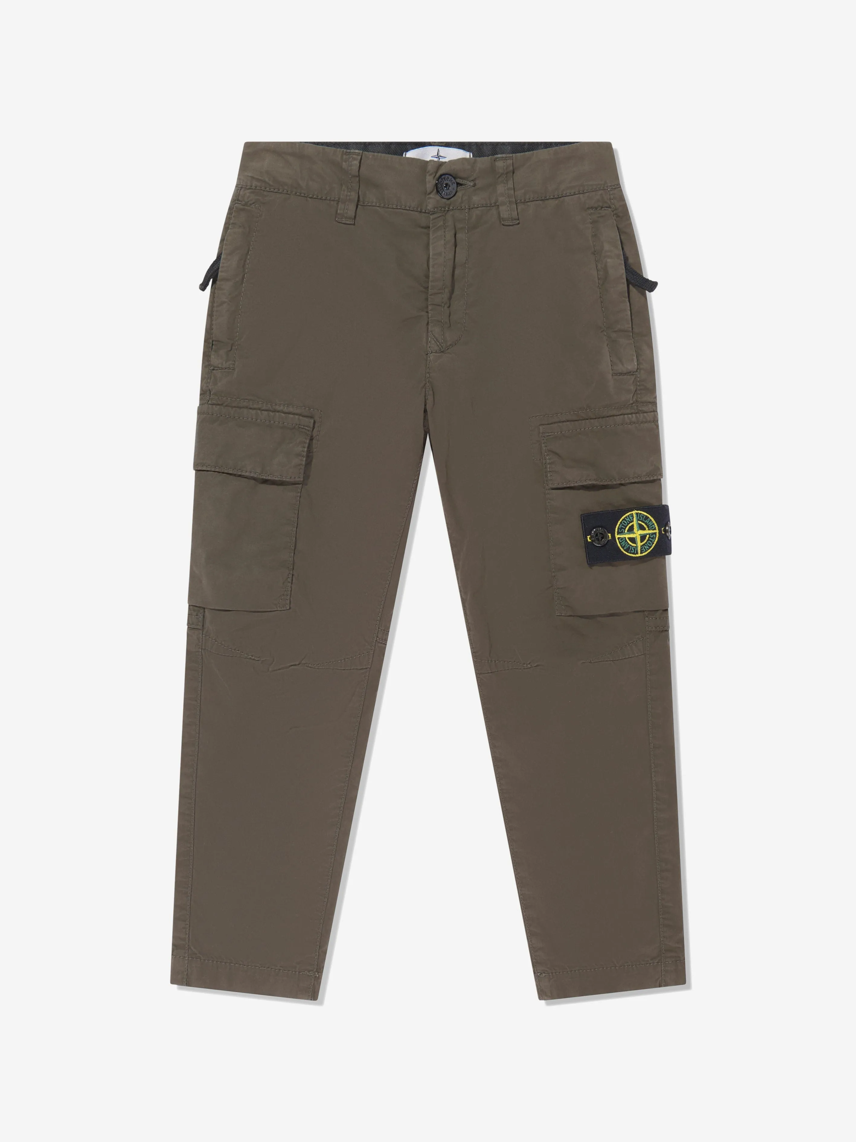 Boys Cargo Trousers in Green