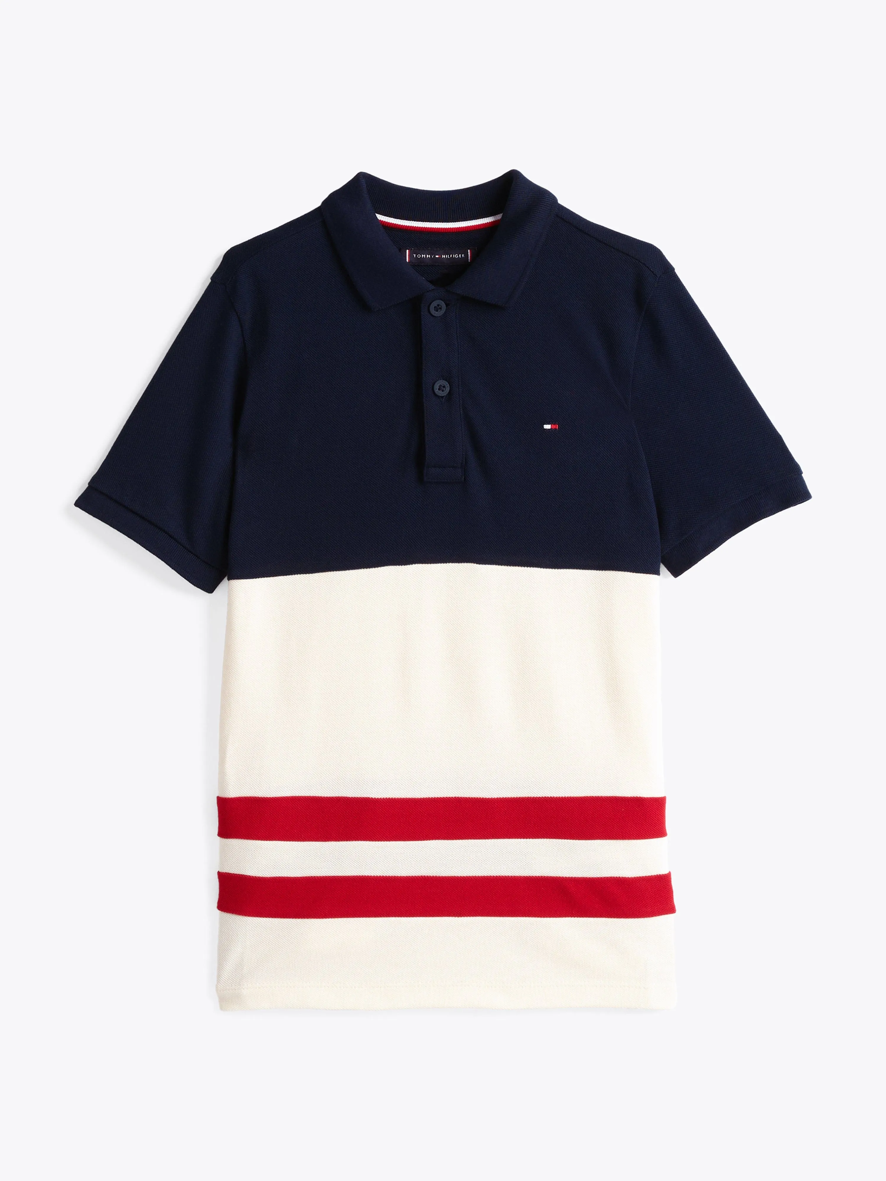 Boys Colourblock Monotype Polo Shirt in Multicolour