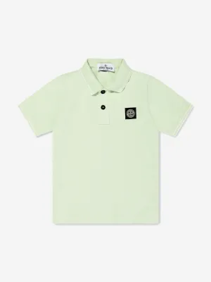 Boys Compass Logo Polo Shirt in Green