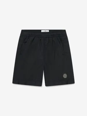 Boys Compass Logo Swim Shorts in Black