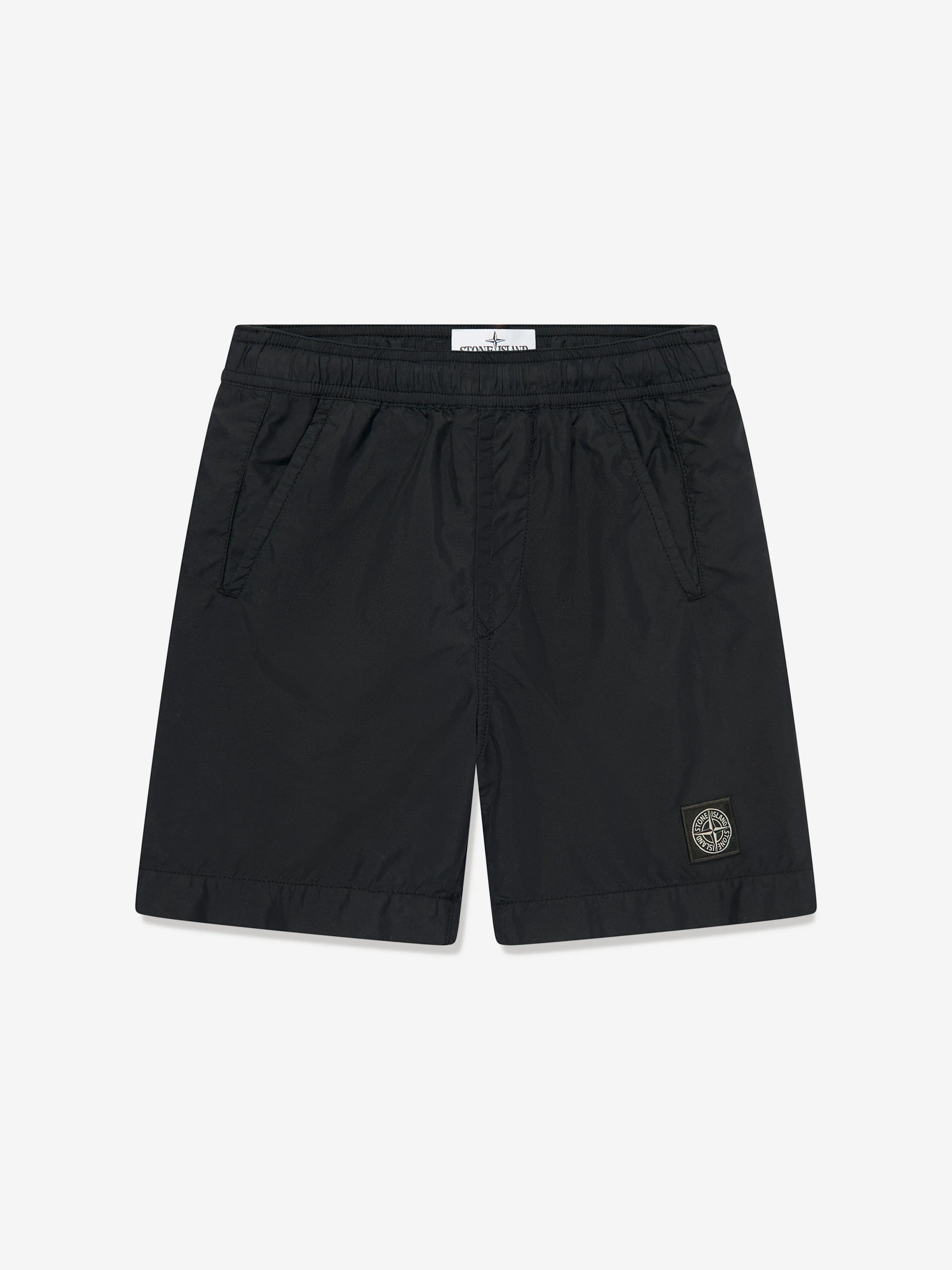 Boys Compass Logo Swim Shorts in Black