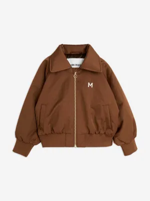 Boys Cool Cats Application Bomber Jacket in Brown
