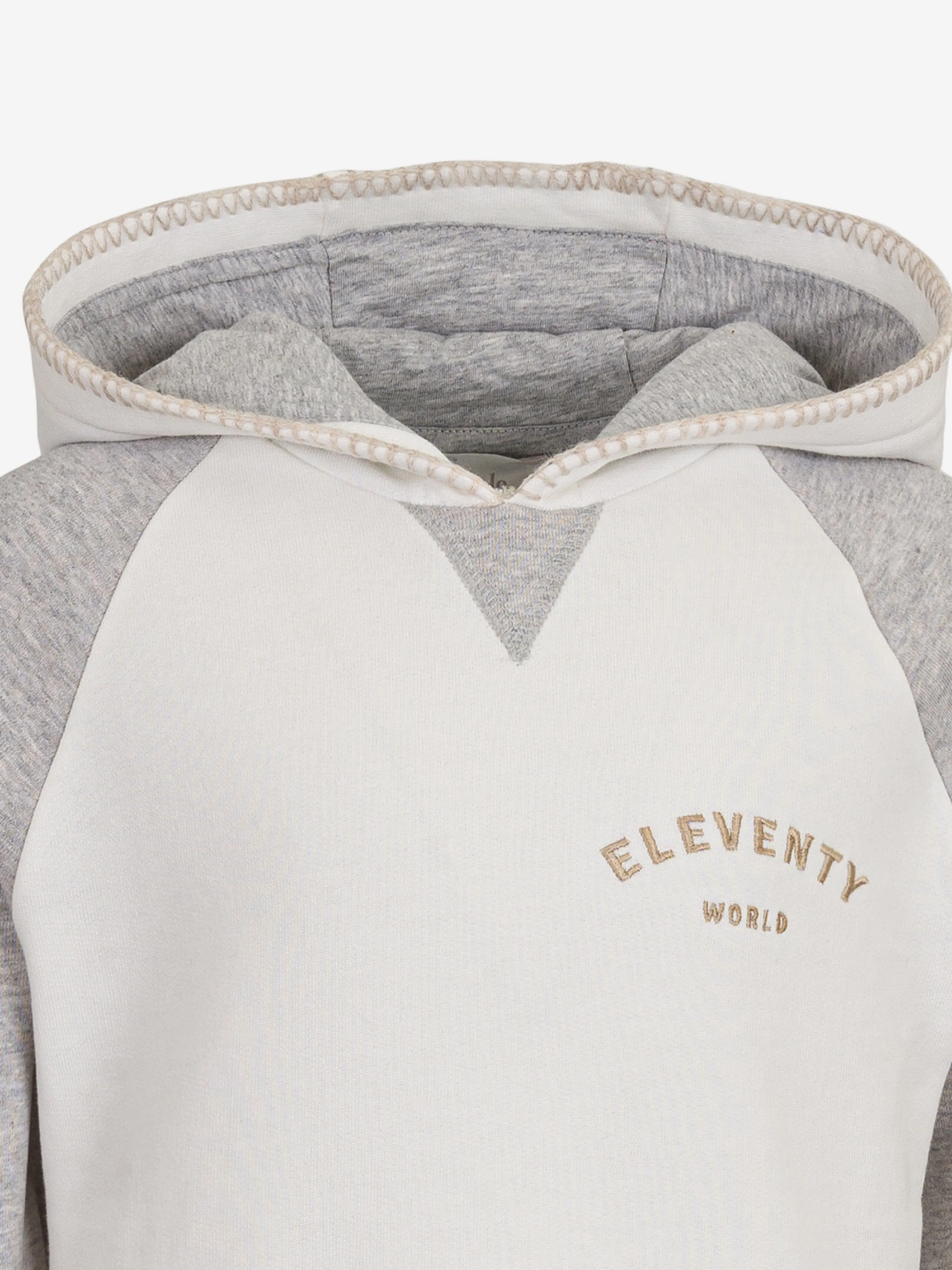 Boys Cotton Hoodie in Ivory