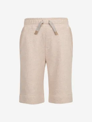 Boys Cotton Shorts in Beige
