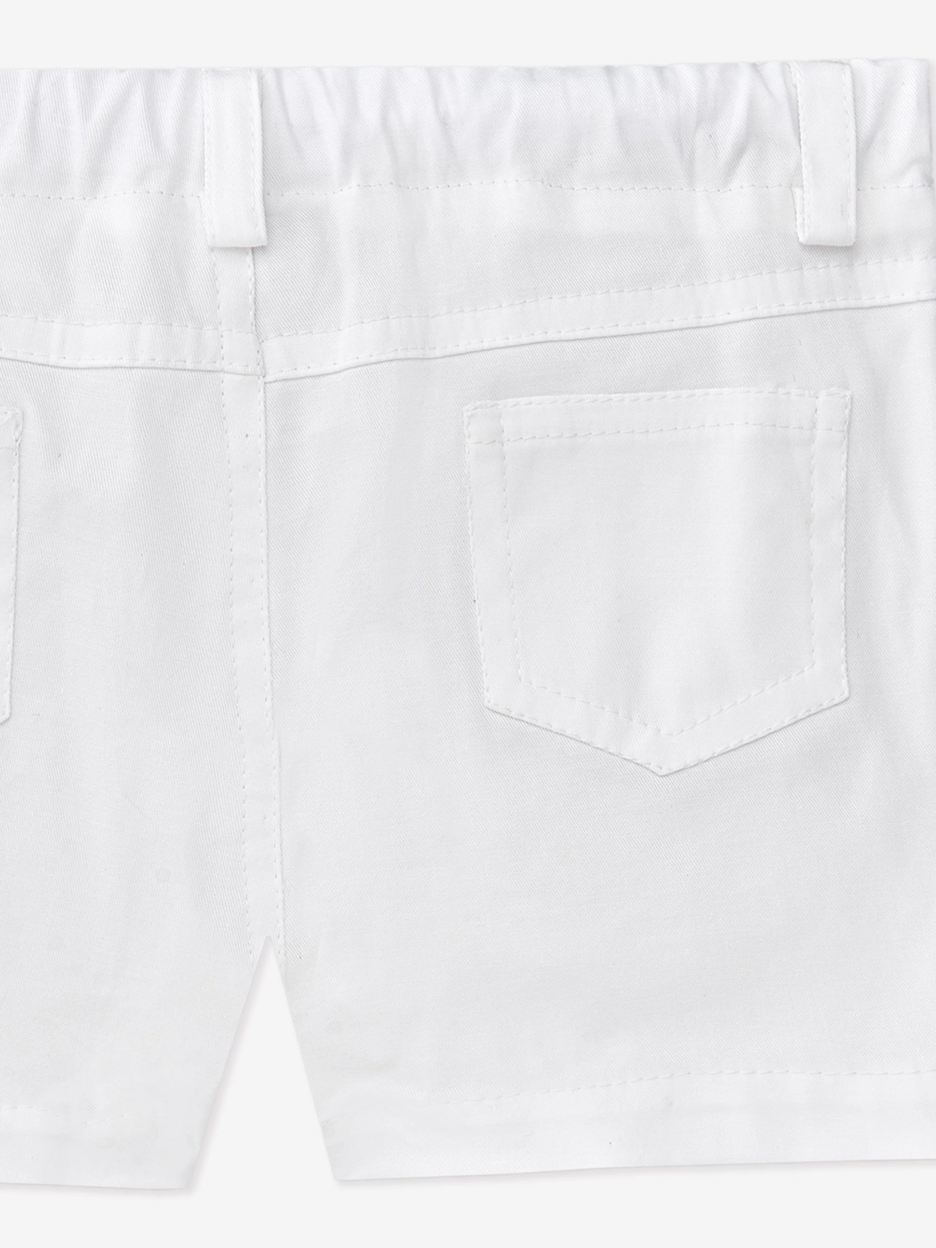 Boys Cotton Shorts in White
