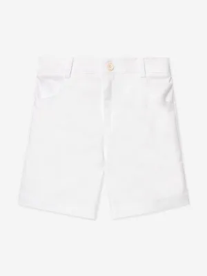 Boys Cotton Shorts in White