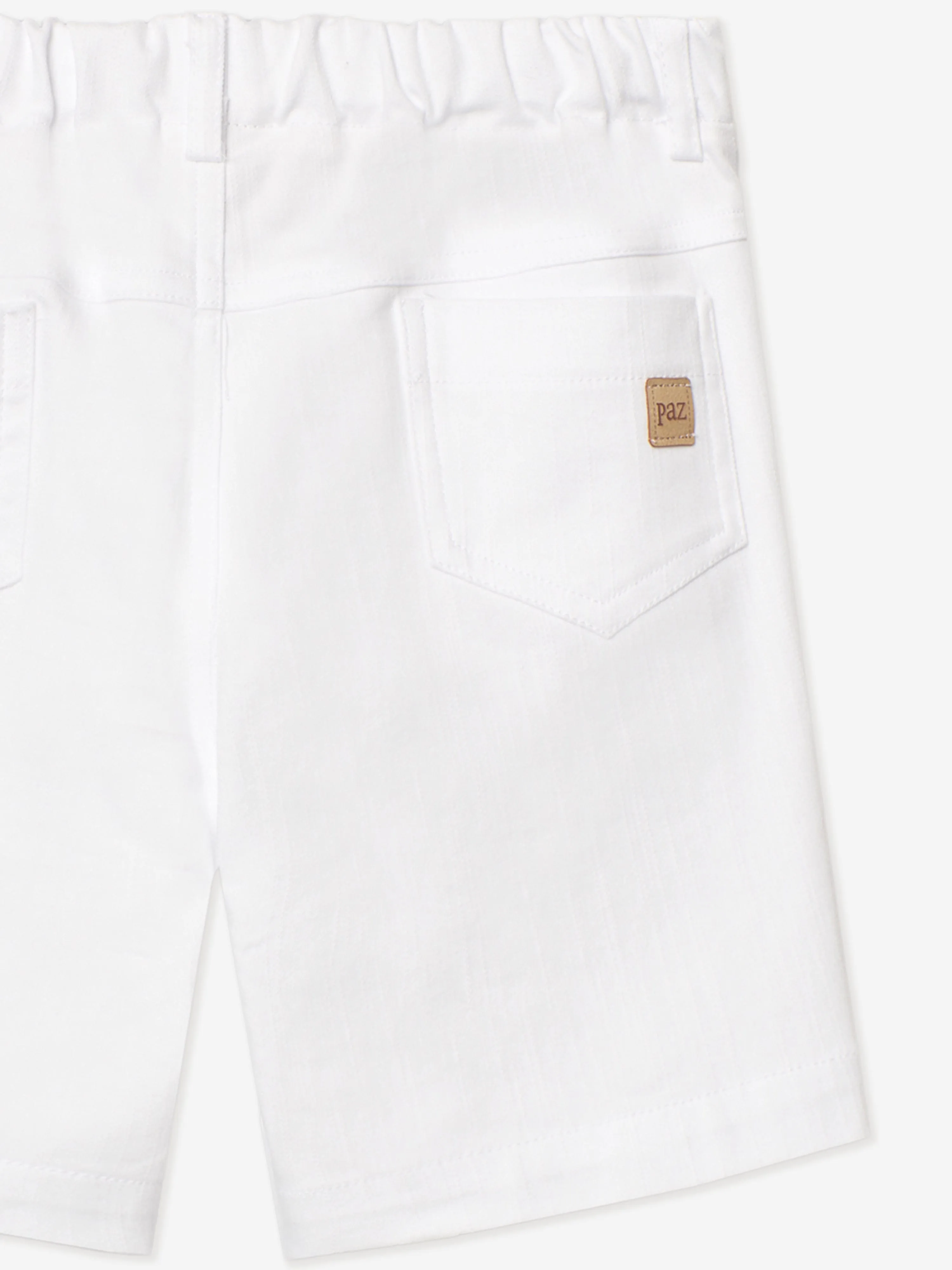 Boys Cotton Shorts in White