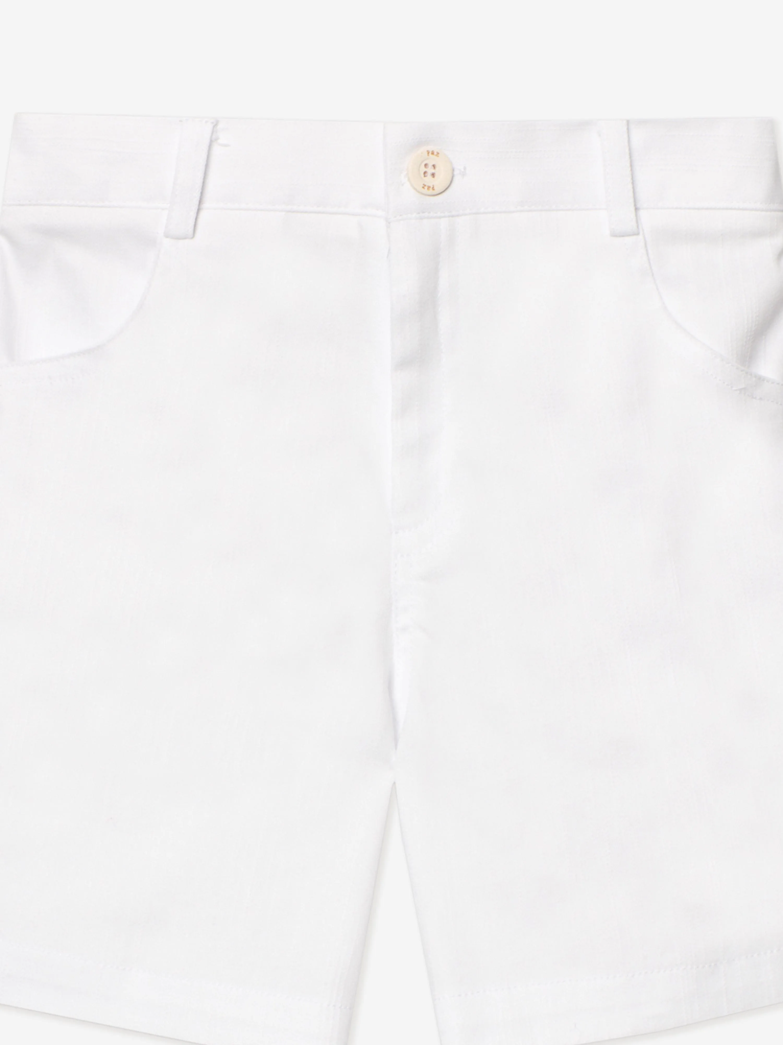 Boys Cotton Shorts in White