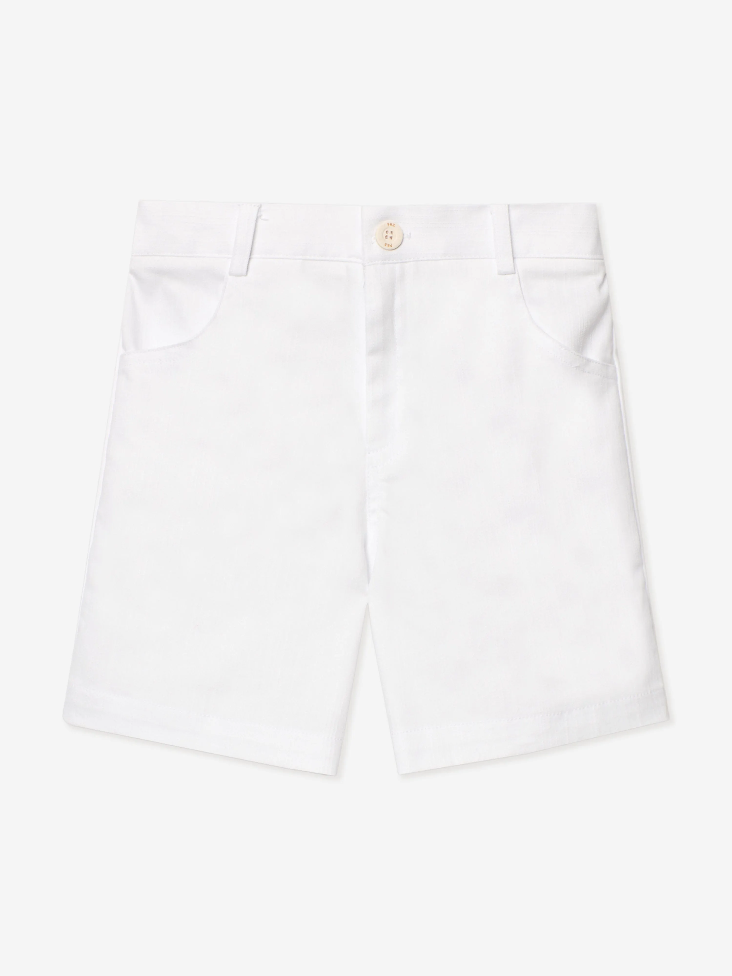 Boys Cotton Shorts in White