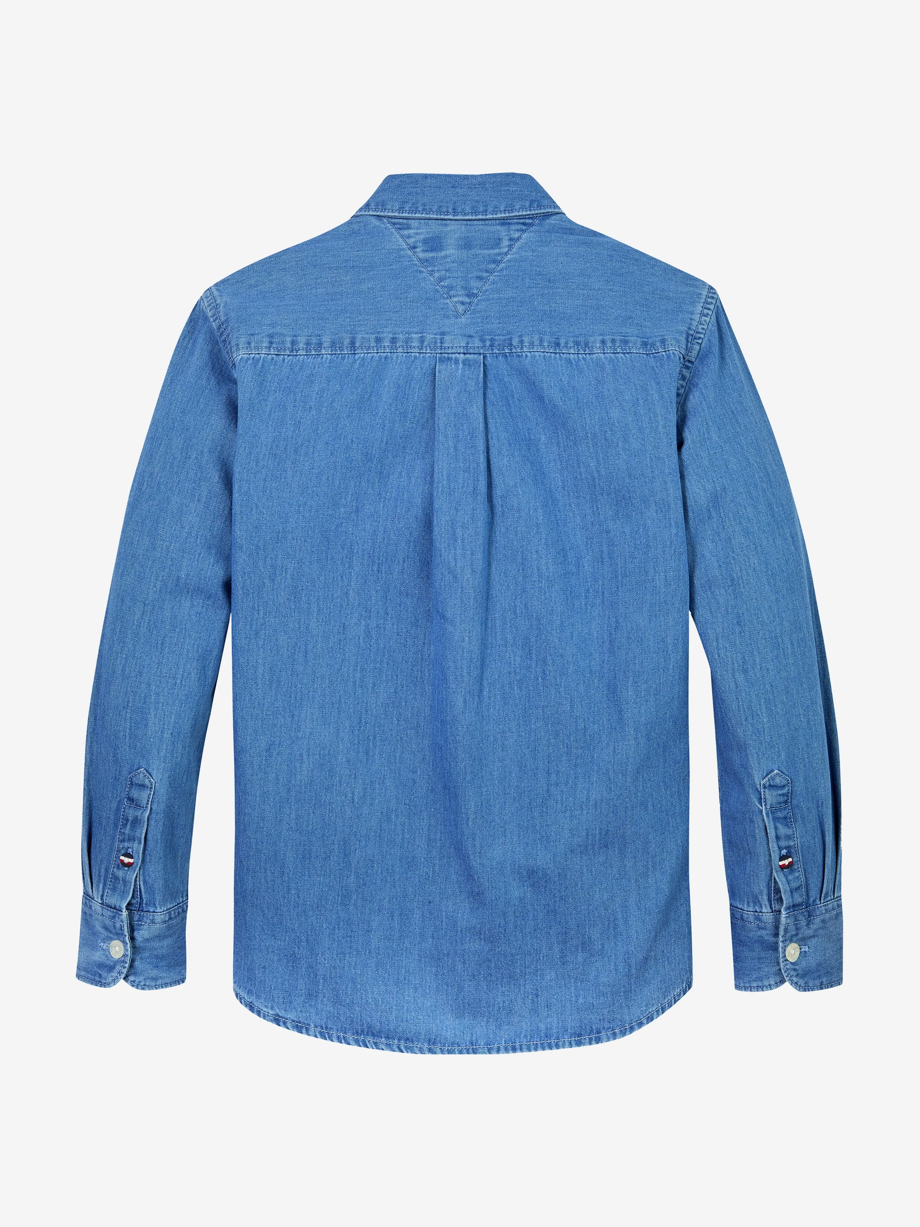Boys Denim Chambray Shirt in Blue