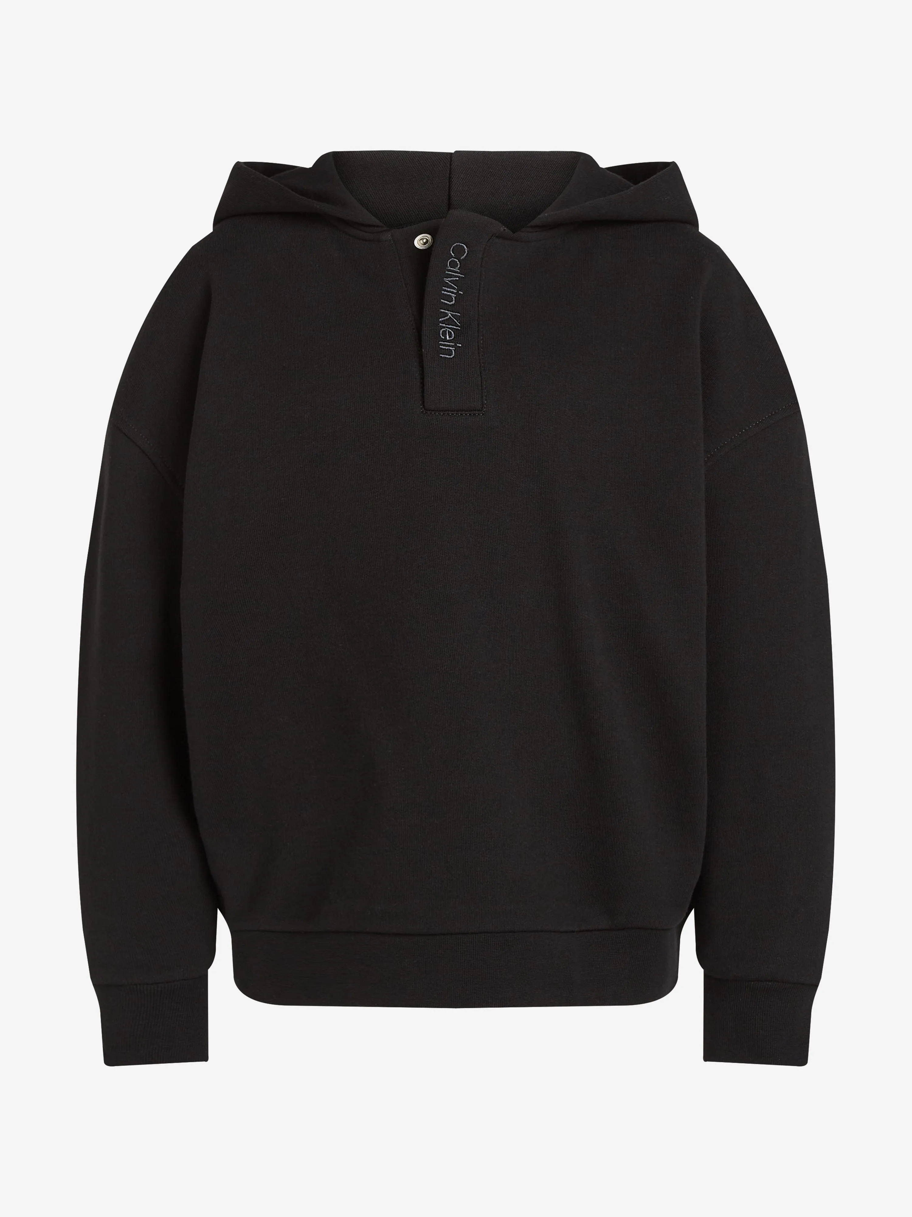 Boys Embroidered Logo Hoodie in Black