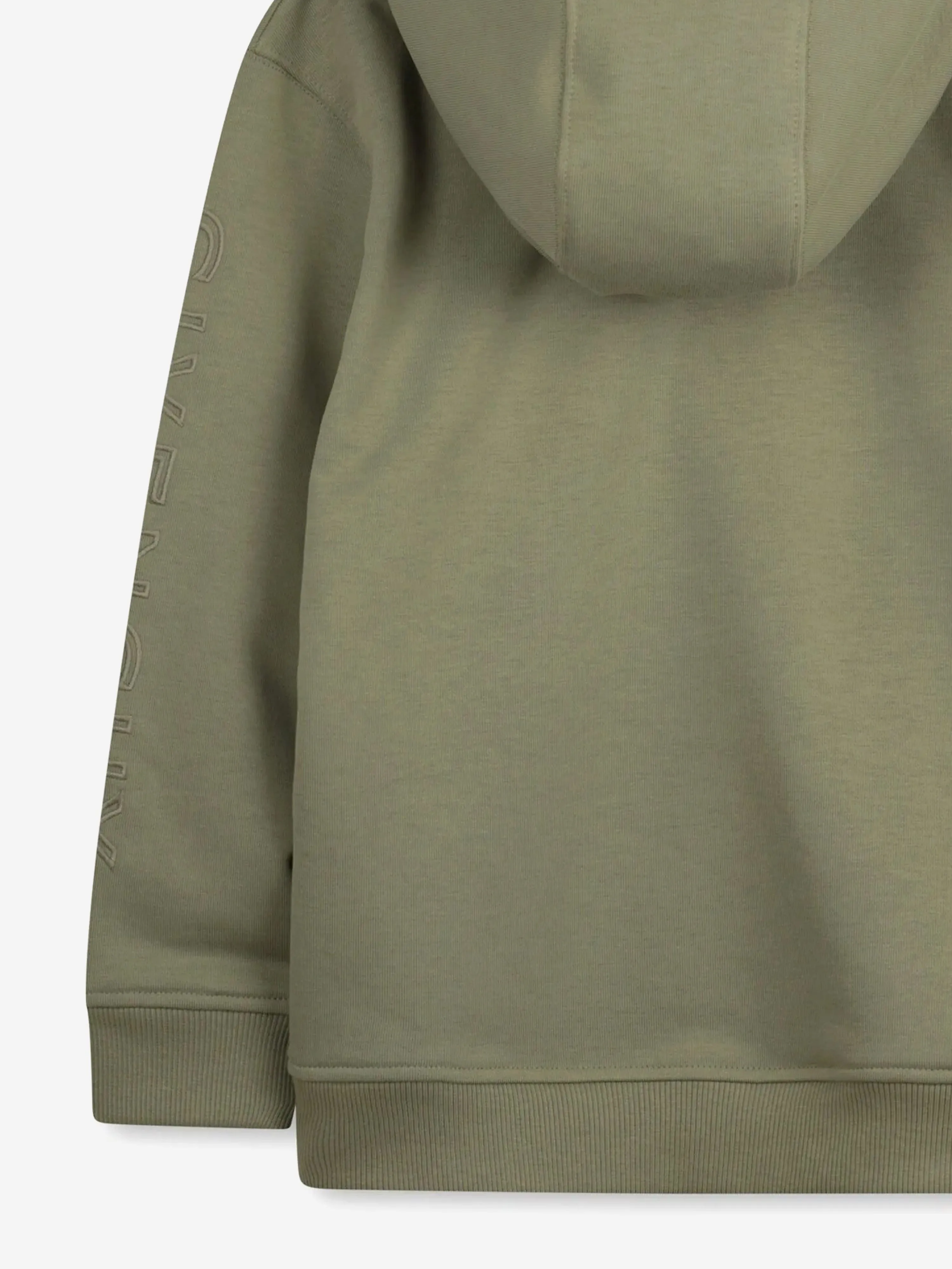 Boys Embroidered Logo Hoodie in Green
