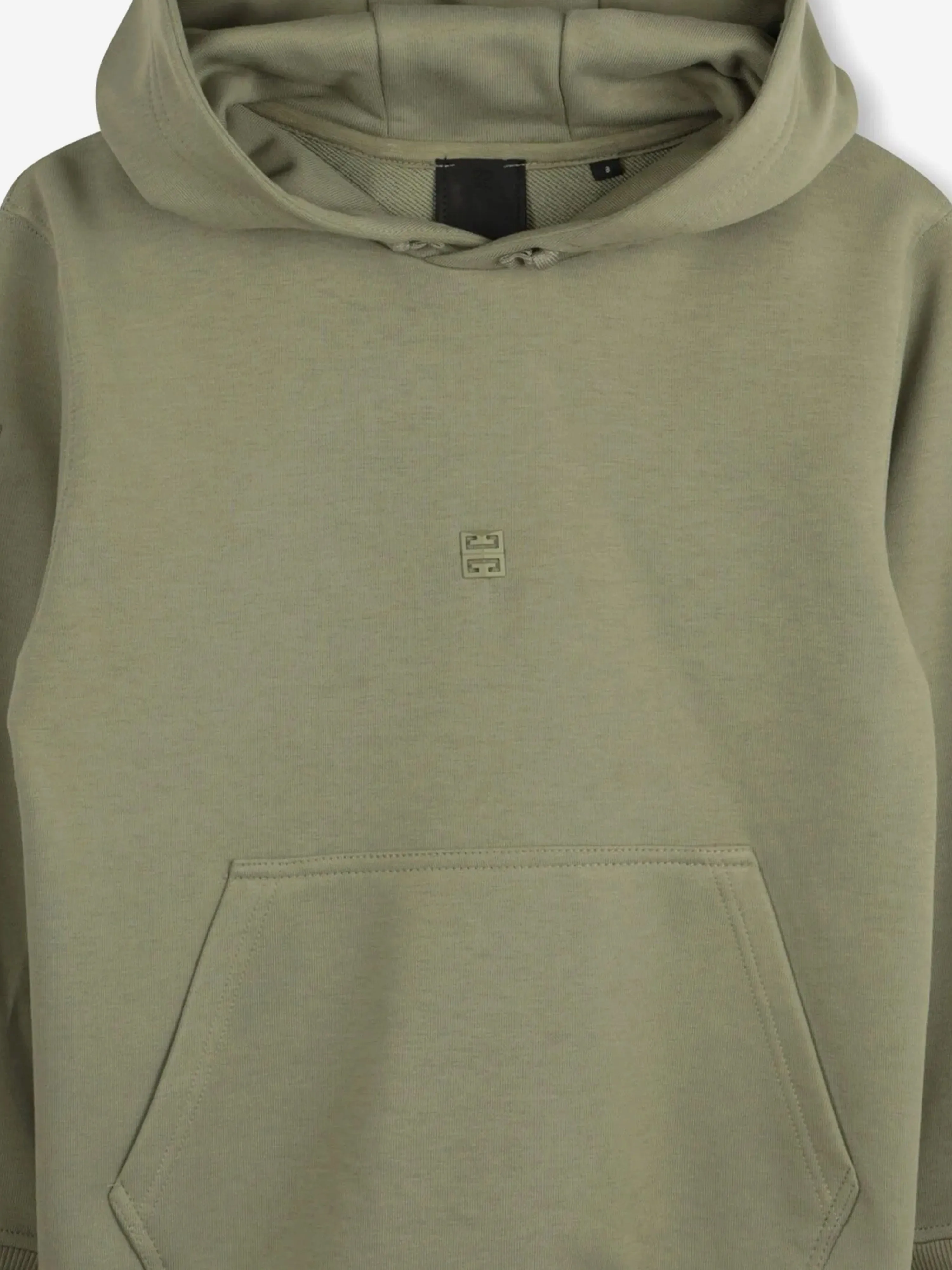 Boys Embroidered Logo Hoodie in Green