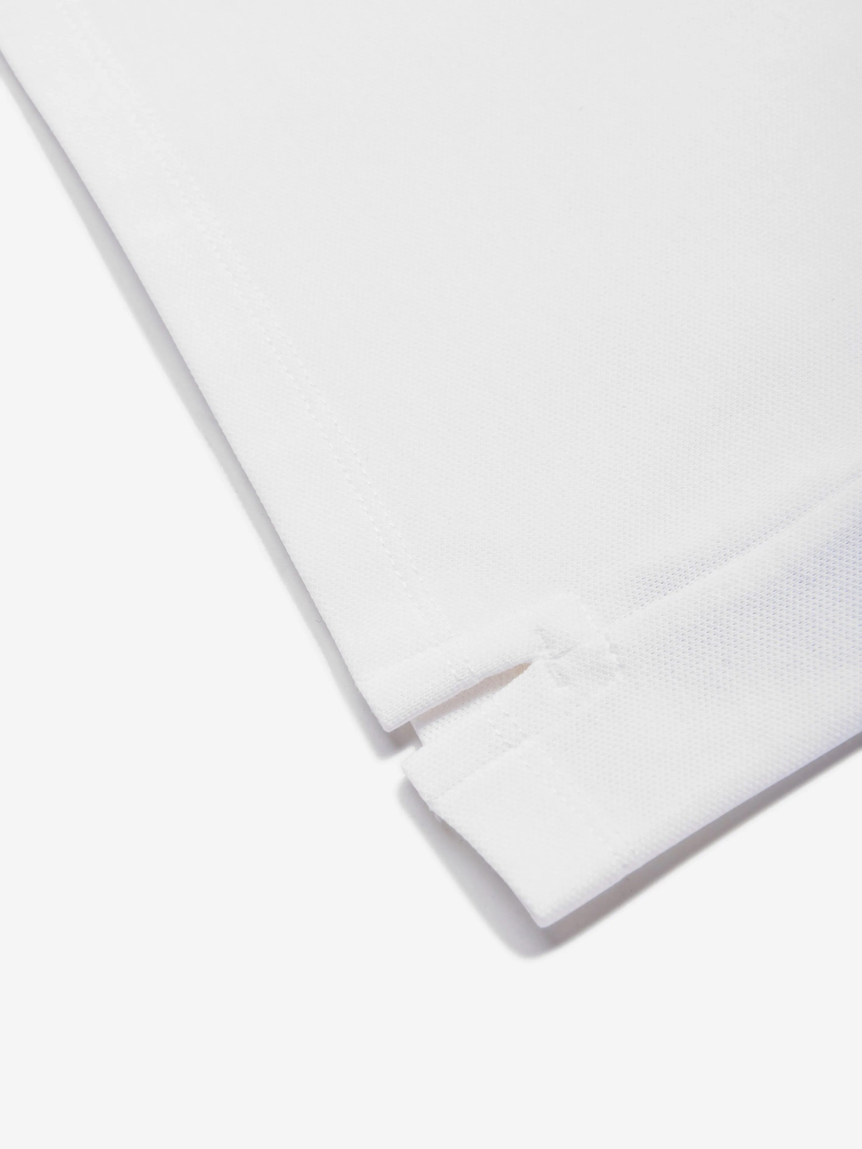 Boys Embroidered Logo Polo Shirt in White