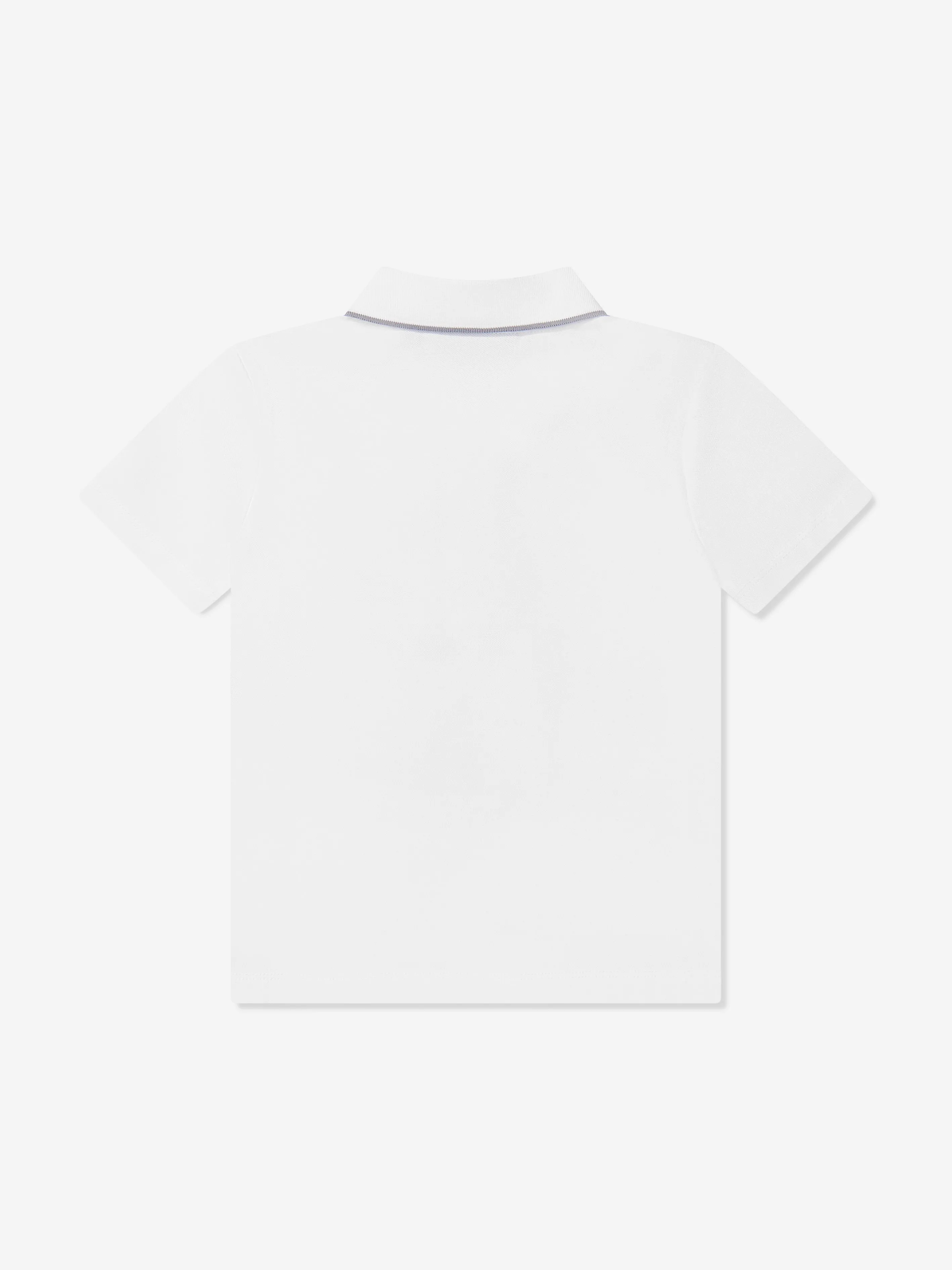 Boys Embroidered Logo Polo Shirt in White