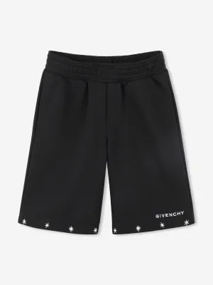 Boys Embroidered Logo Shorts in Black