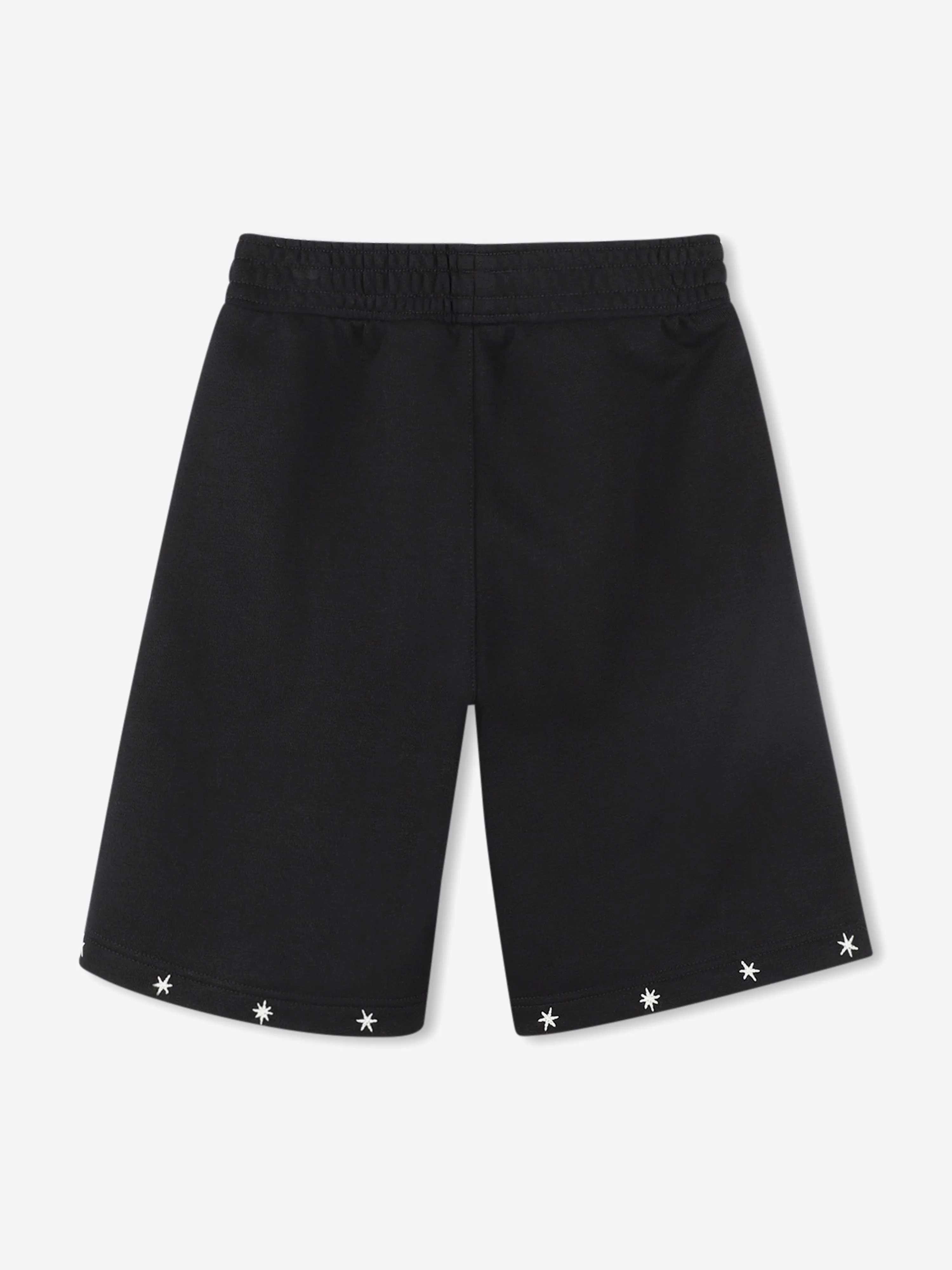 Boys Embroidered Logo Shorts in Black