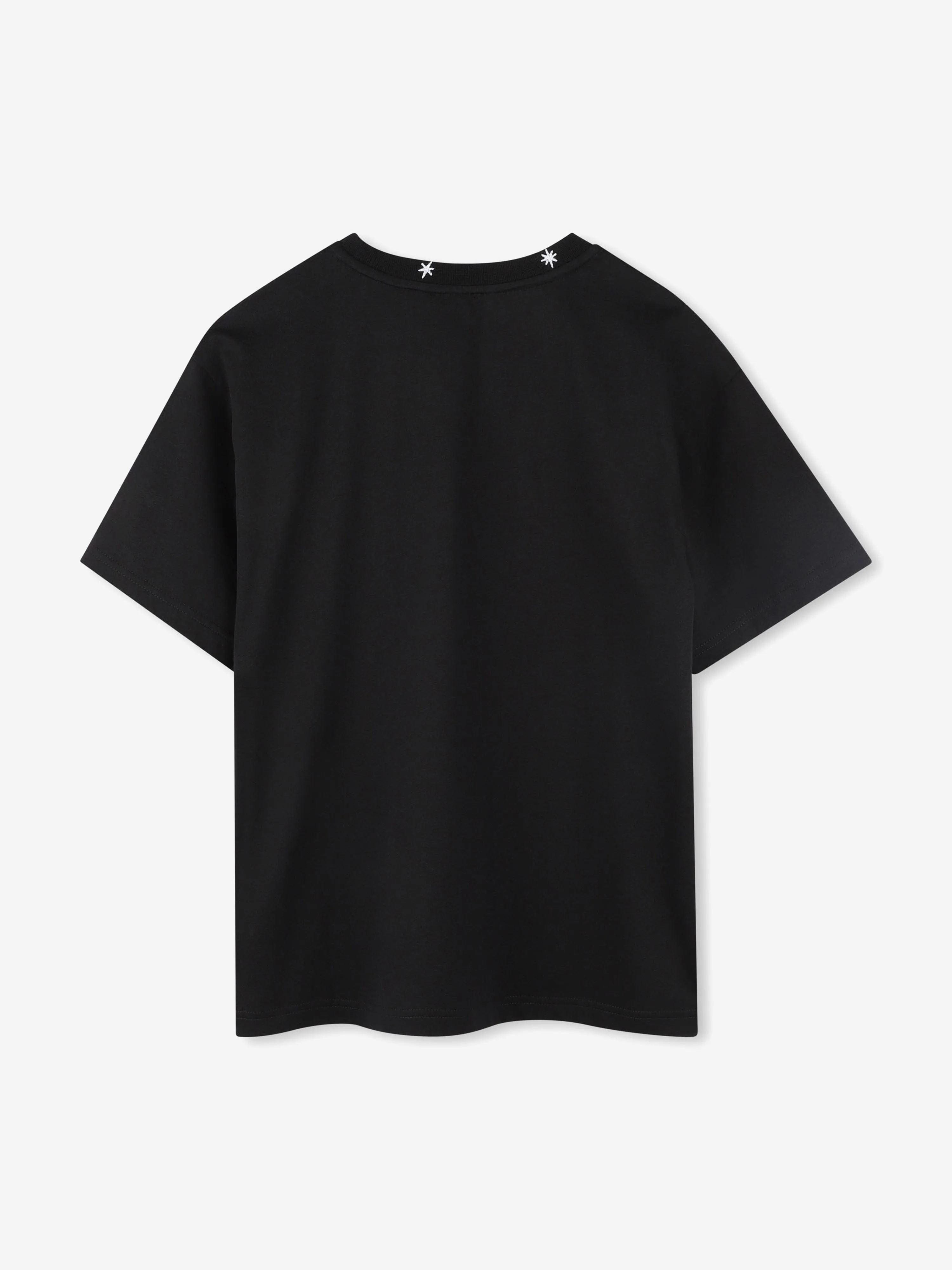 Boys Embroidered Logo T-Shirt in Black