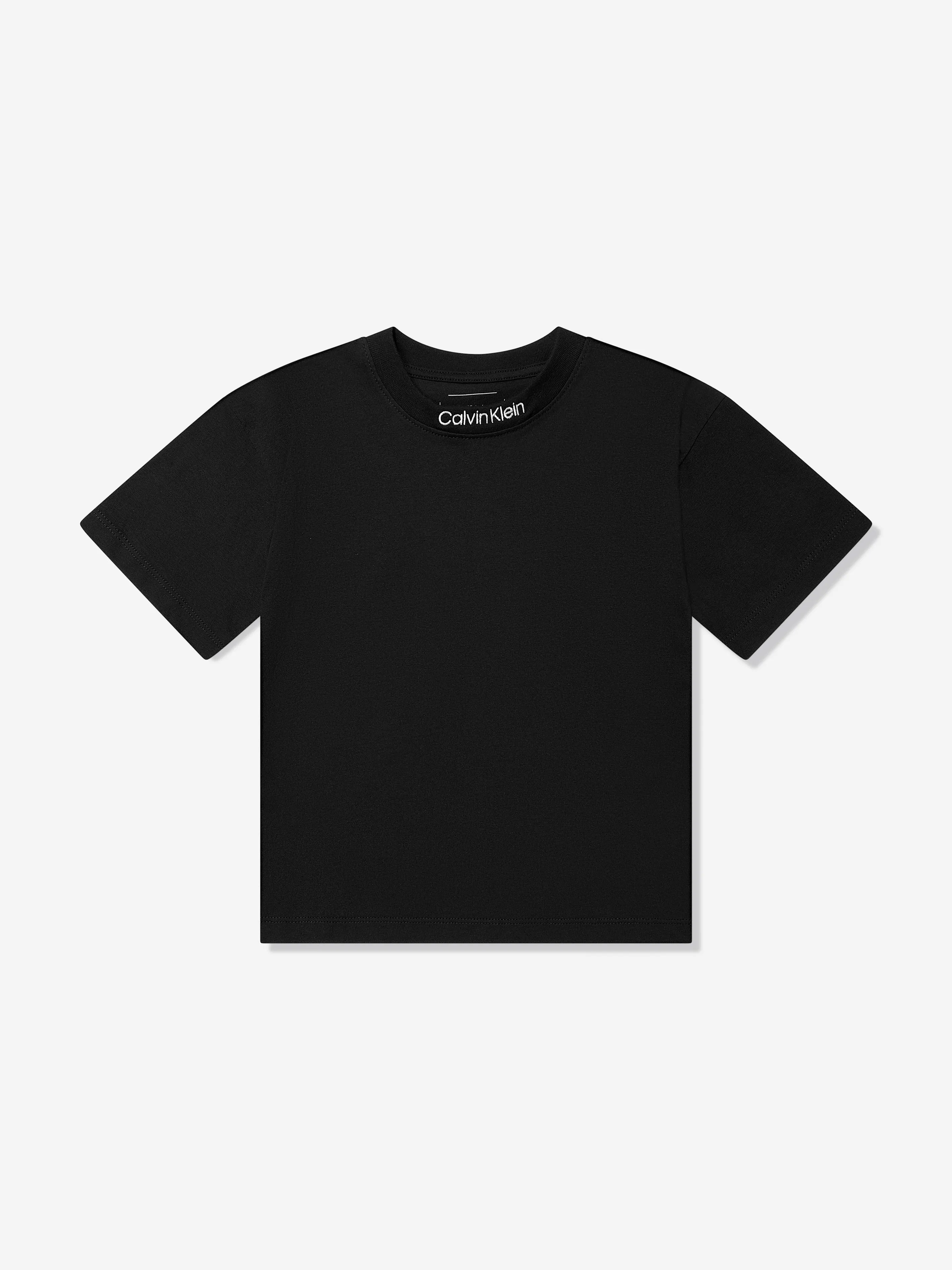 Boys Embroidered Logo T-Shirt in Black