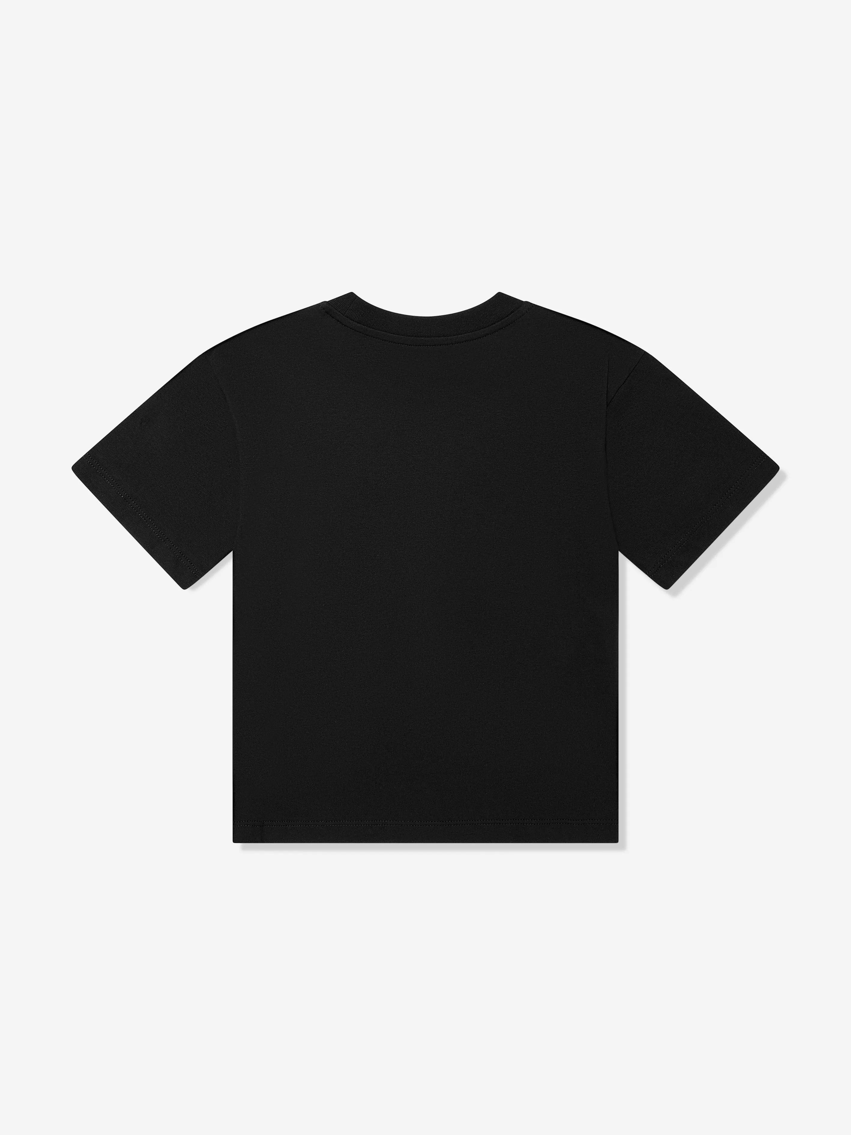 Boys Embroidered Logo T-Shirt in Black