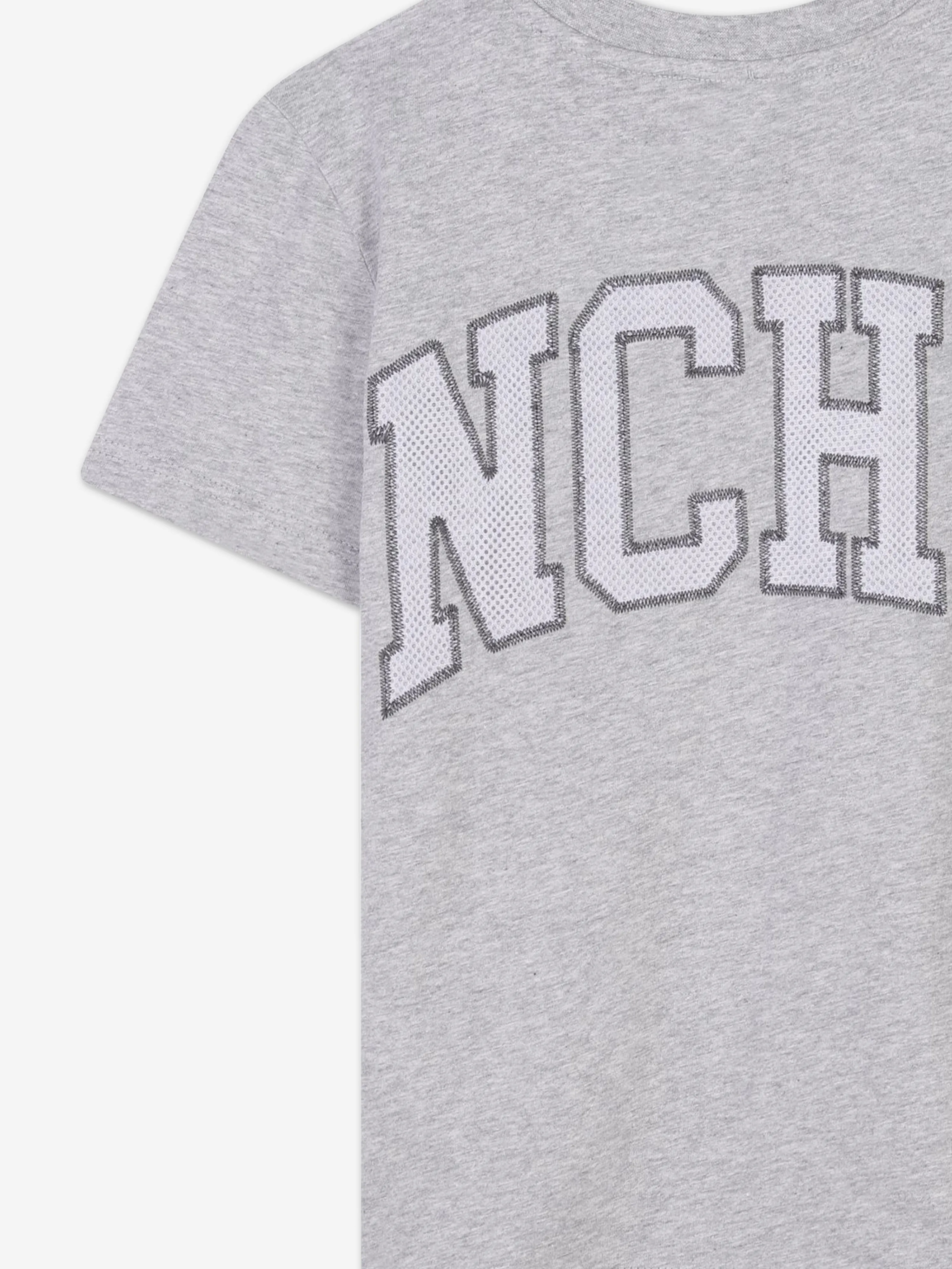 Boys Embroidered Logo T-Shirt in Grey