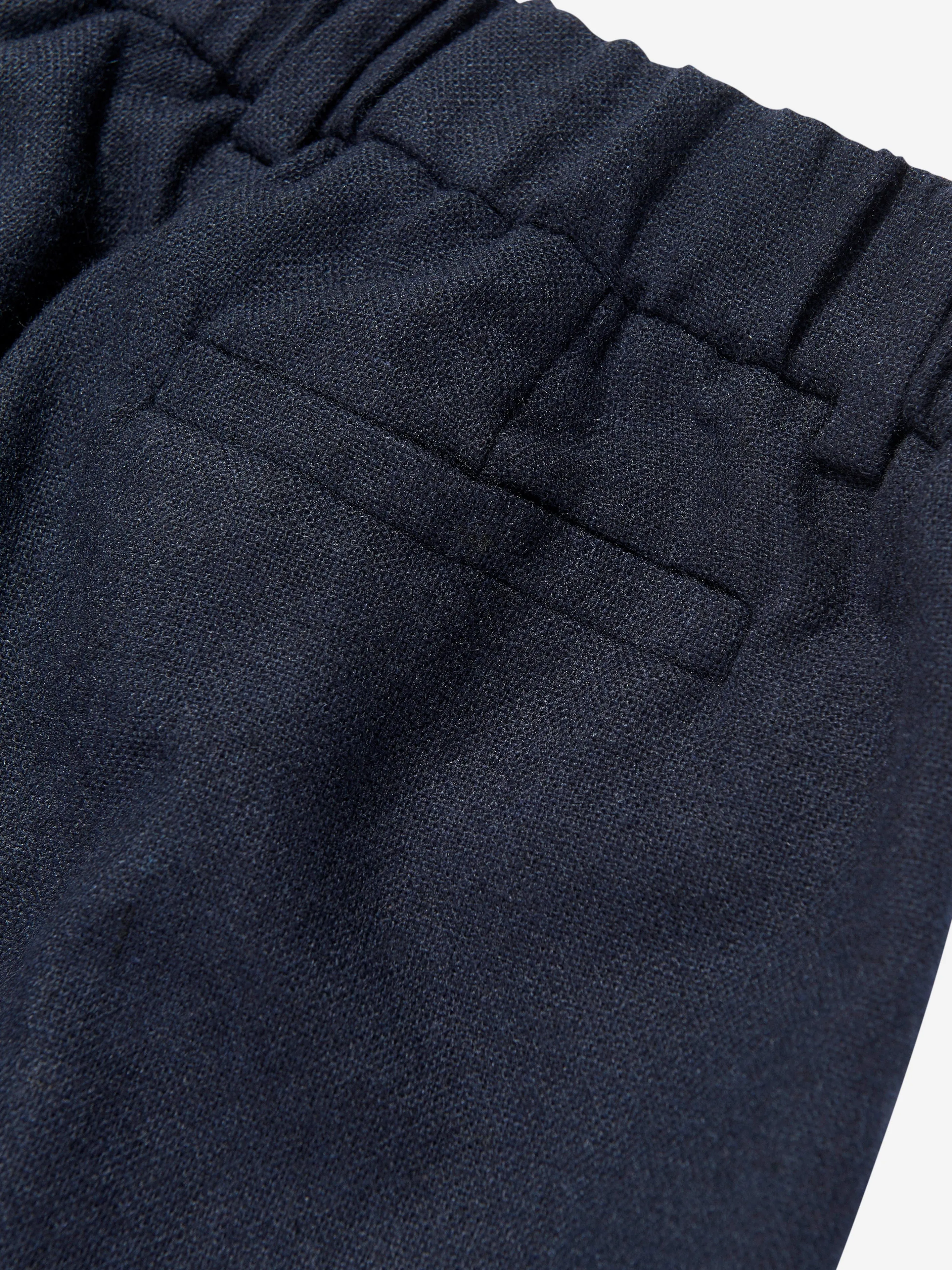 Boys Flannel Trousers in Navy