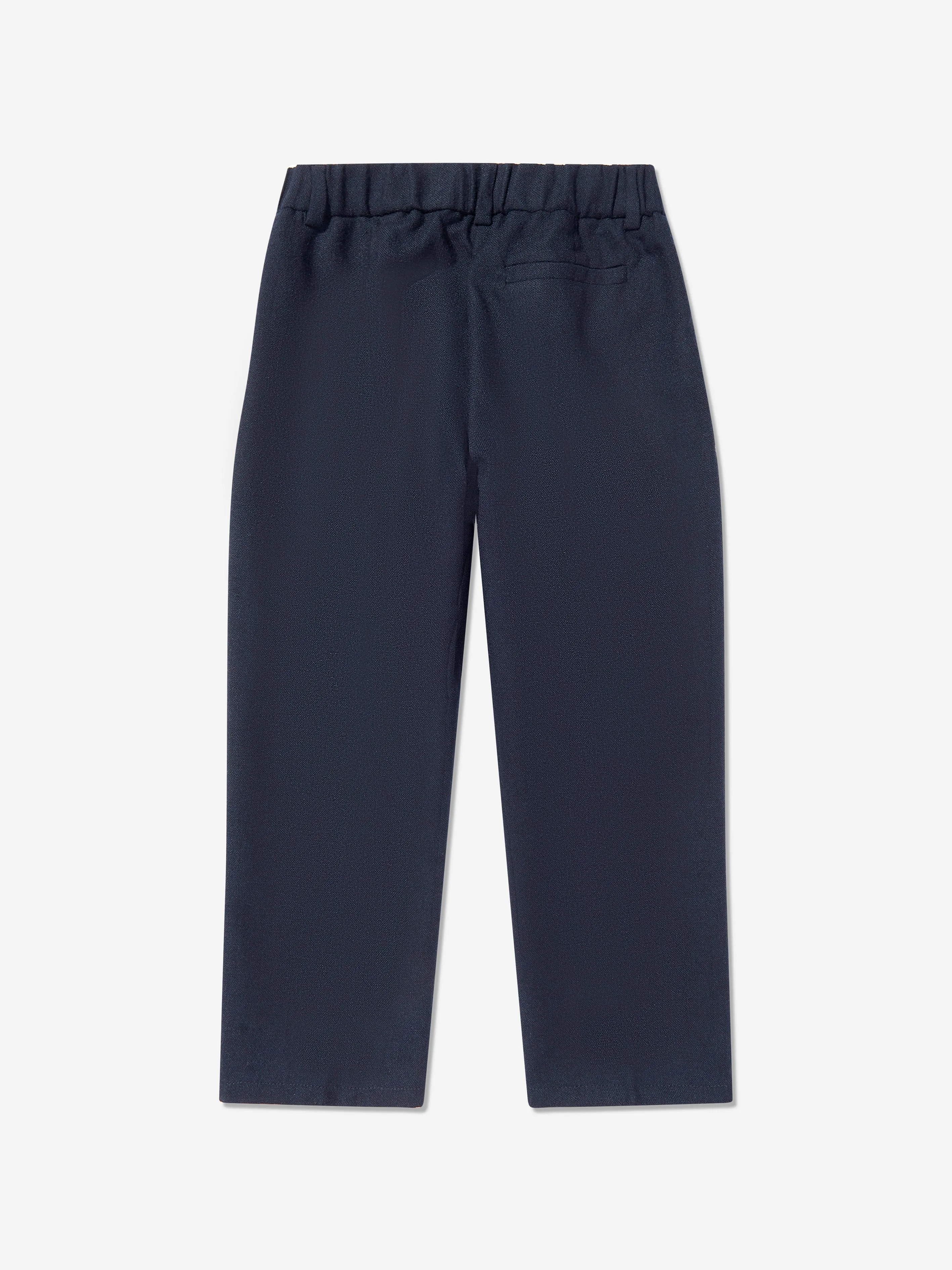 Boys Flannel Trousers in Navy