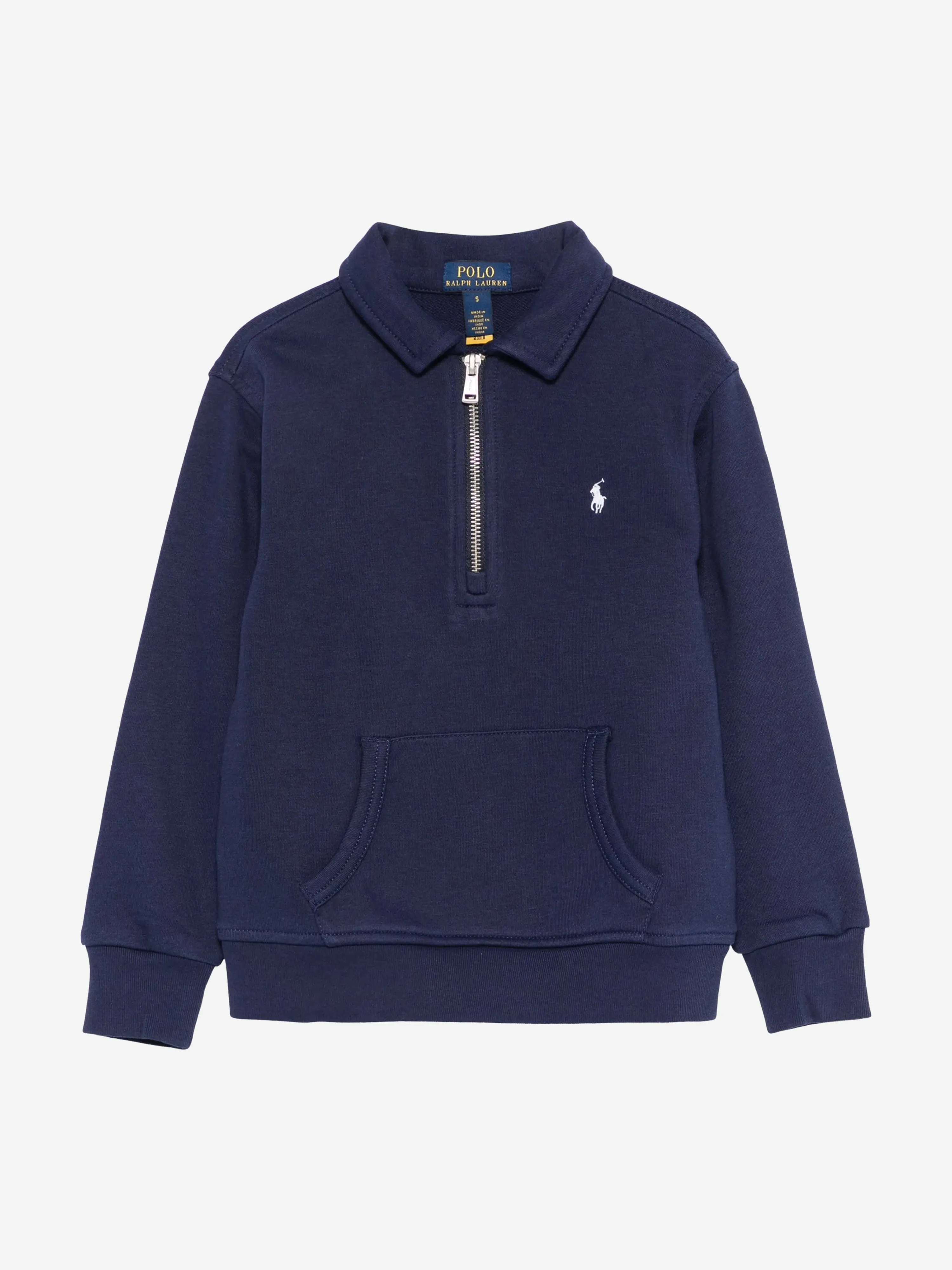 Boys Half Zip Sweatshirt in Navy