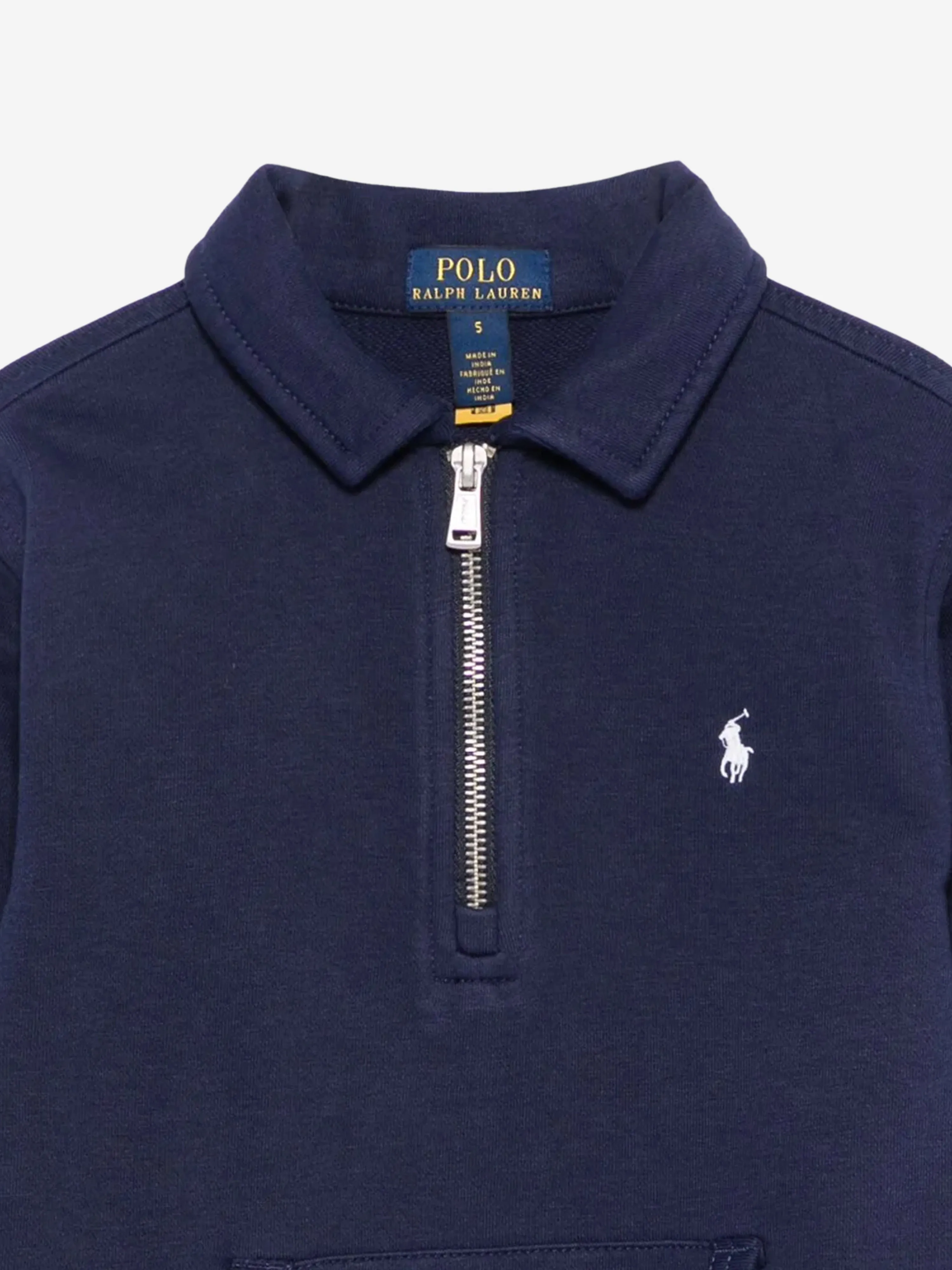 Boys Half Zip Sweatshirt in Navy