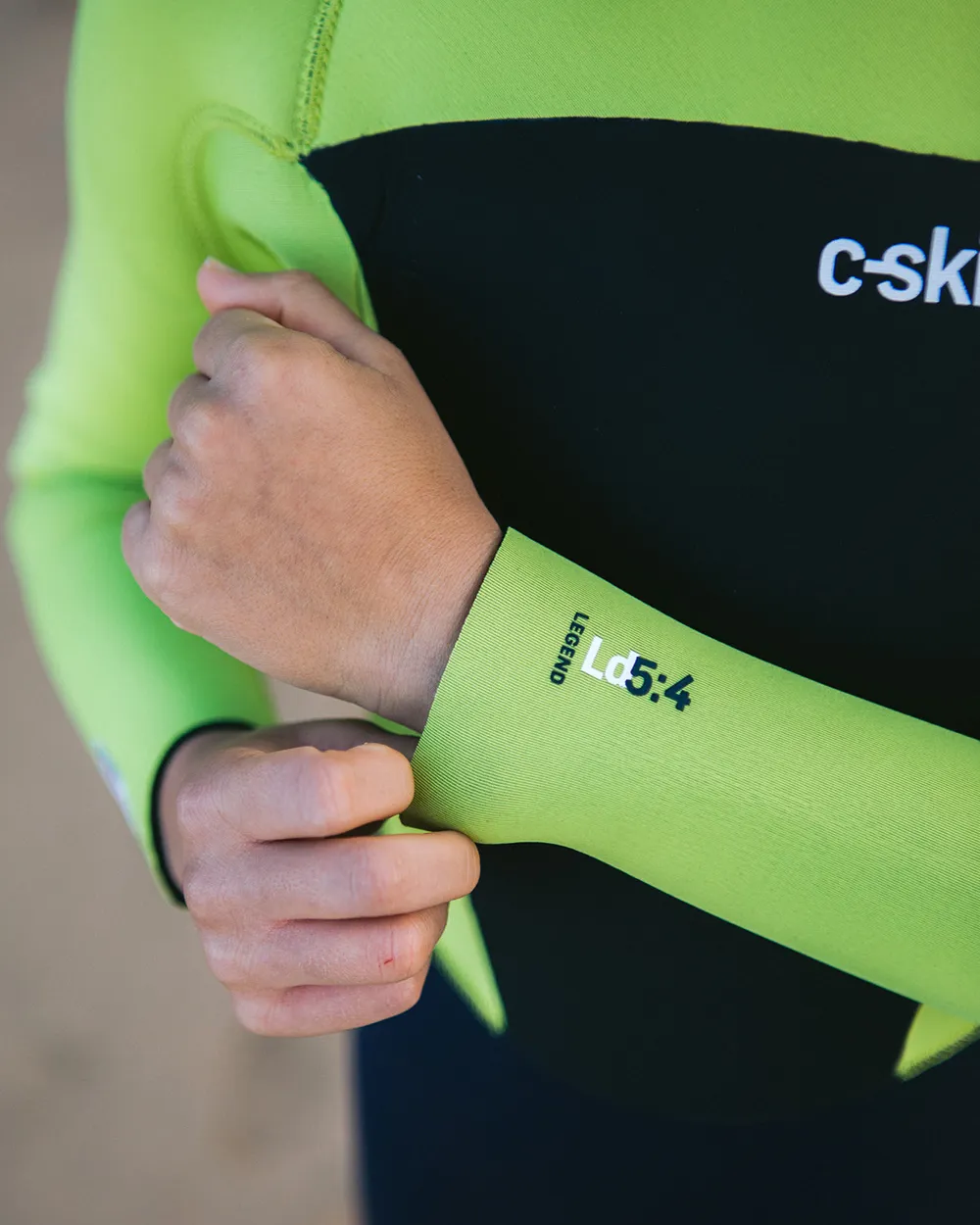 Boys Legend Back Zip 5/4mm Wetsuit in Slate, Flash Green & Silver